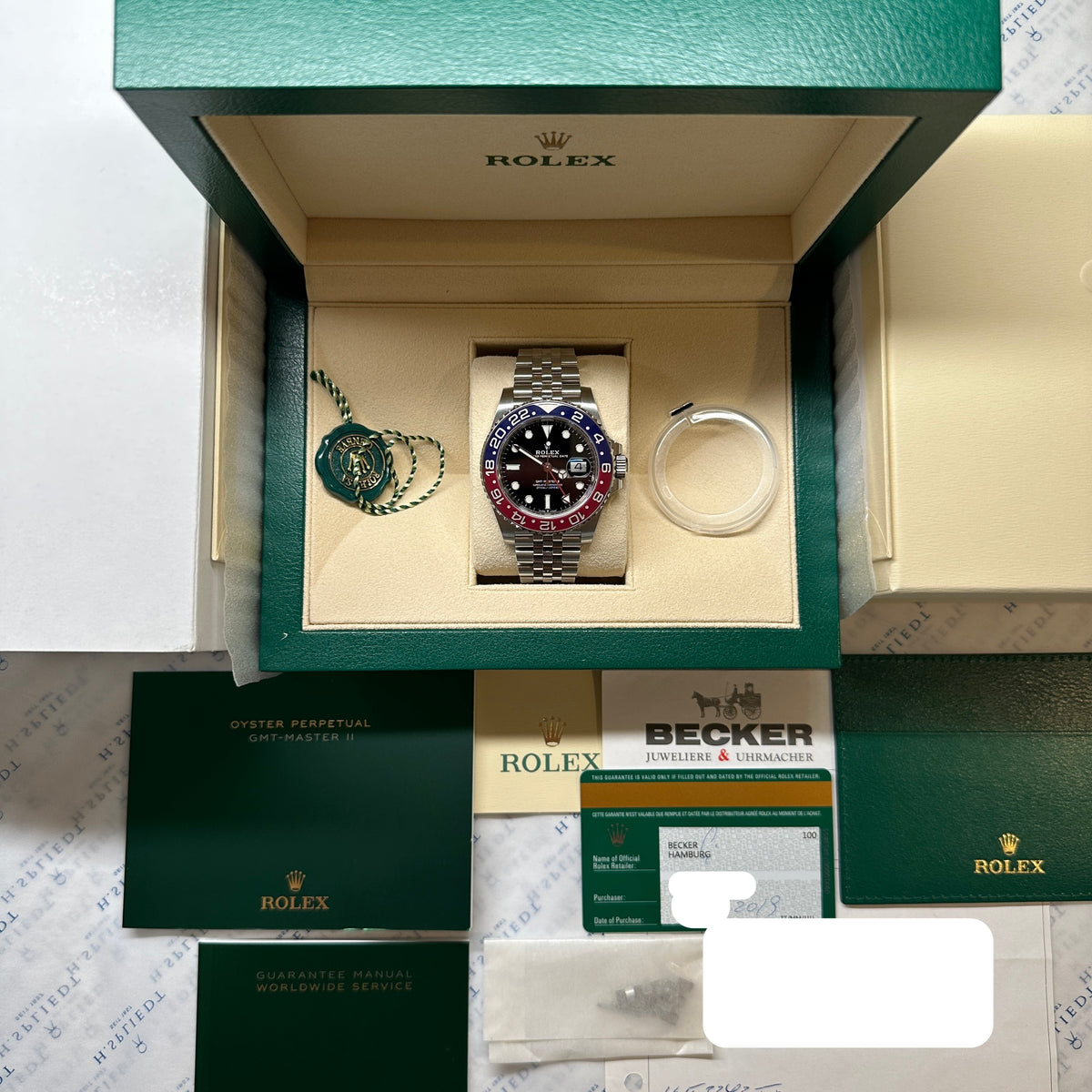 GMT-Master II Pepsi 126710BLRO Mark 1 / Full Set / LC100 / Invoice / 2019