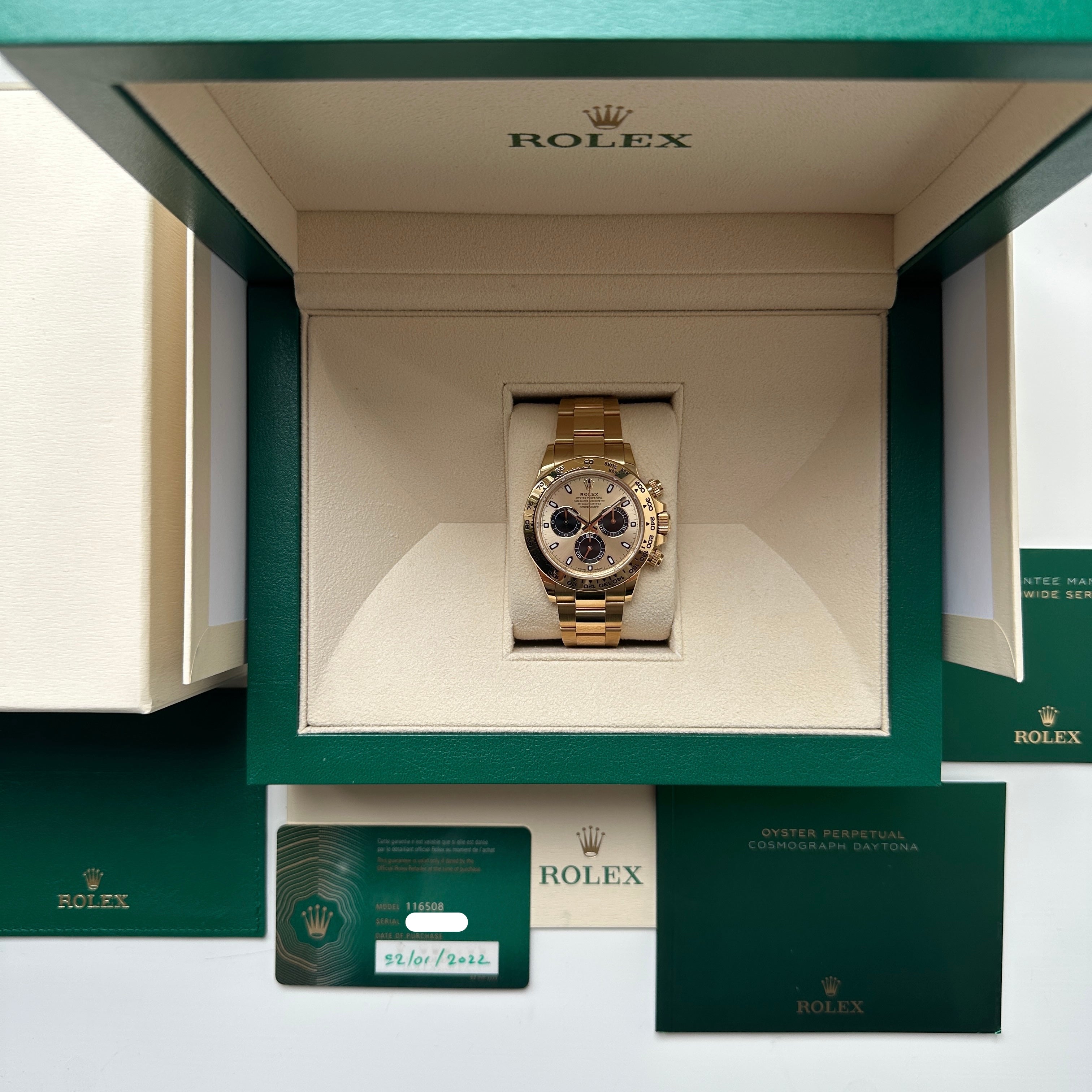 Rolex - Daytona / 18 kt. Pikachu / Panda / Full Set / perfect condt. / like new / box and papers / 2022 - [product_sku]