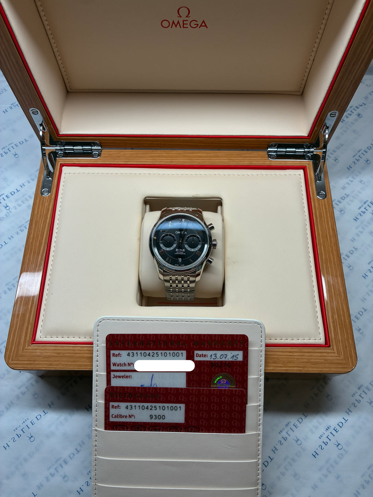 De Ville Co-Axial Hour Vision 42mm / very good Condition / Full Set / 2015