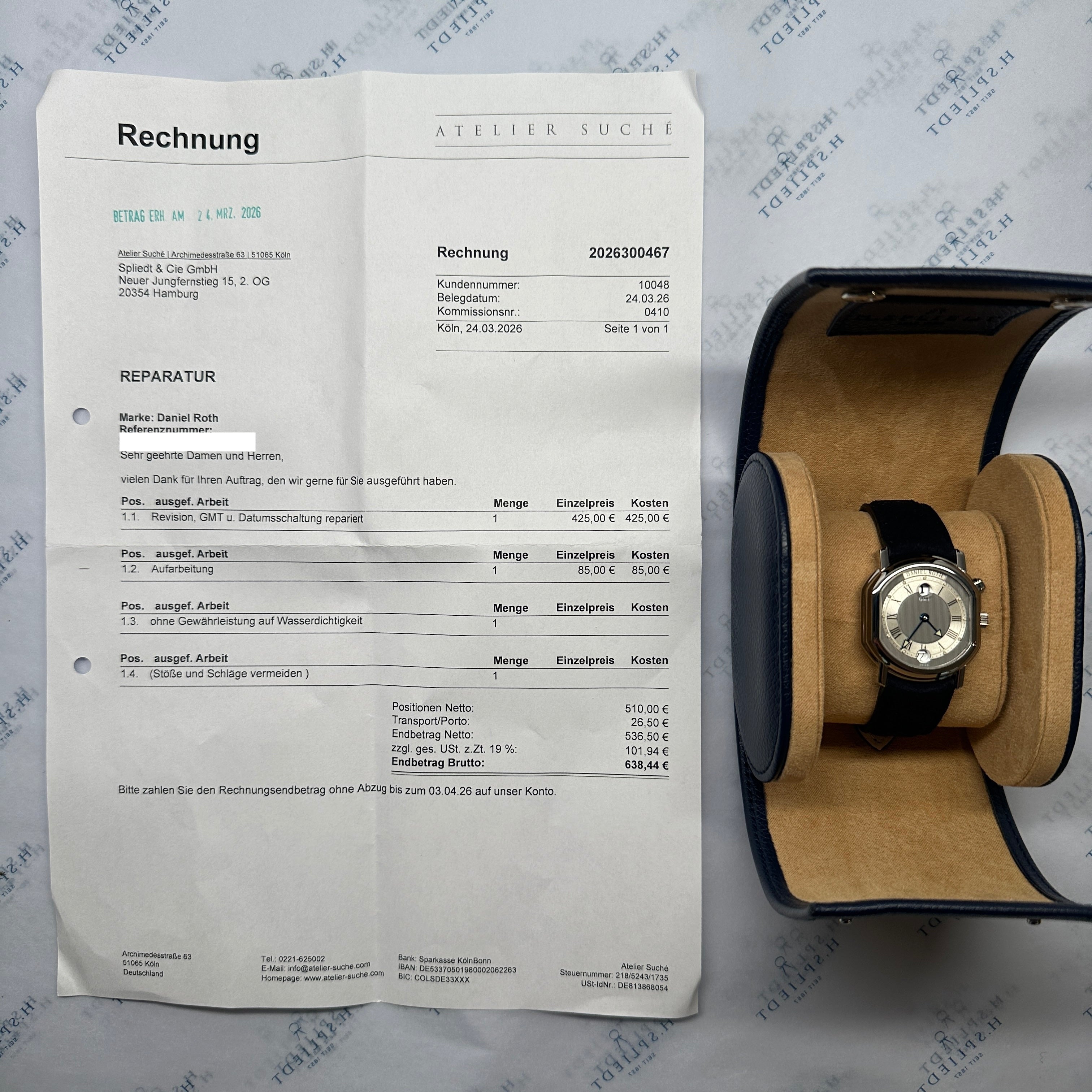 Daniel Roth - GMT Steel Automatic / Service 2026 / very good Condition / Folding Clasp / 2 years Warranty - [product_sku]