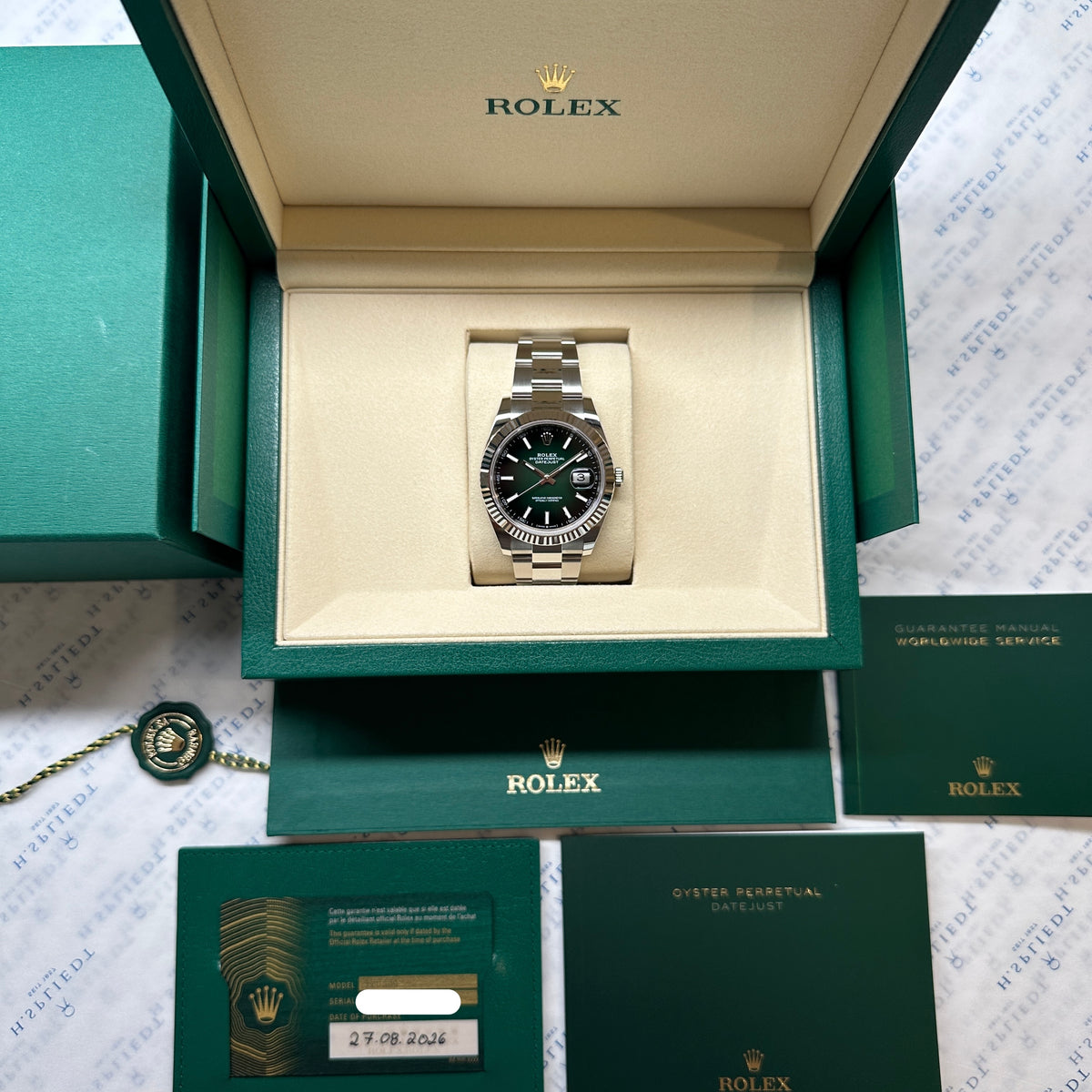 Datejust 126334 Green "Ombre" / Full Links / Full Set / 2026