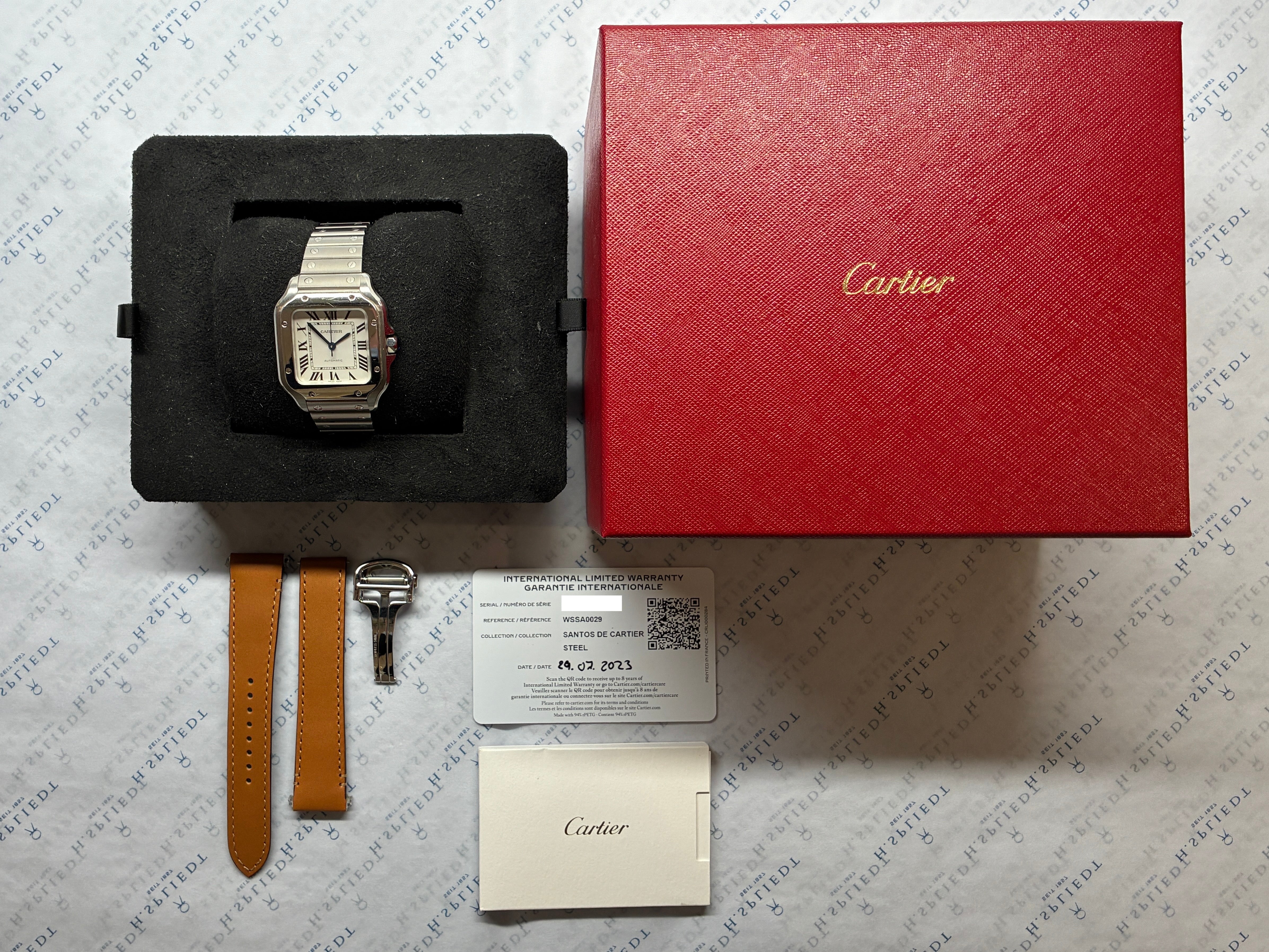 Cartier - Santos De Cartier / Unworn leather strap / Full-Set / 2023 - [product_sku]