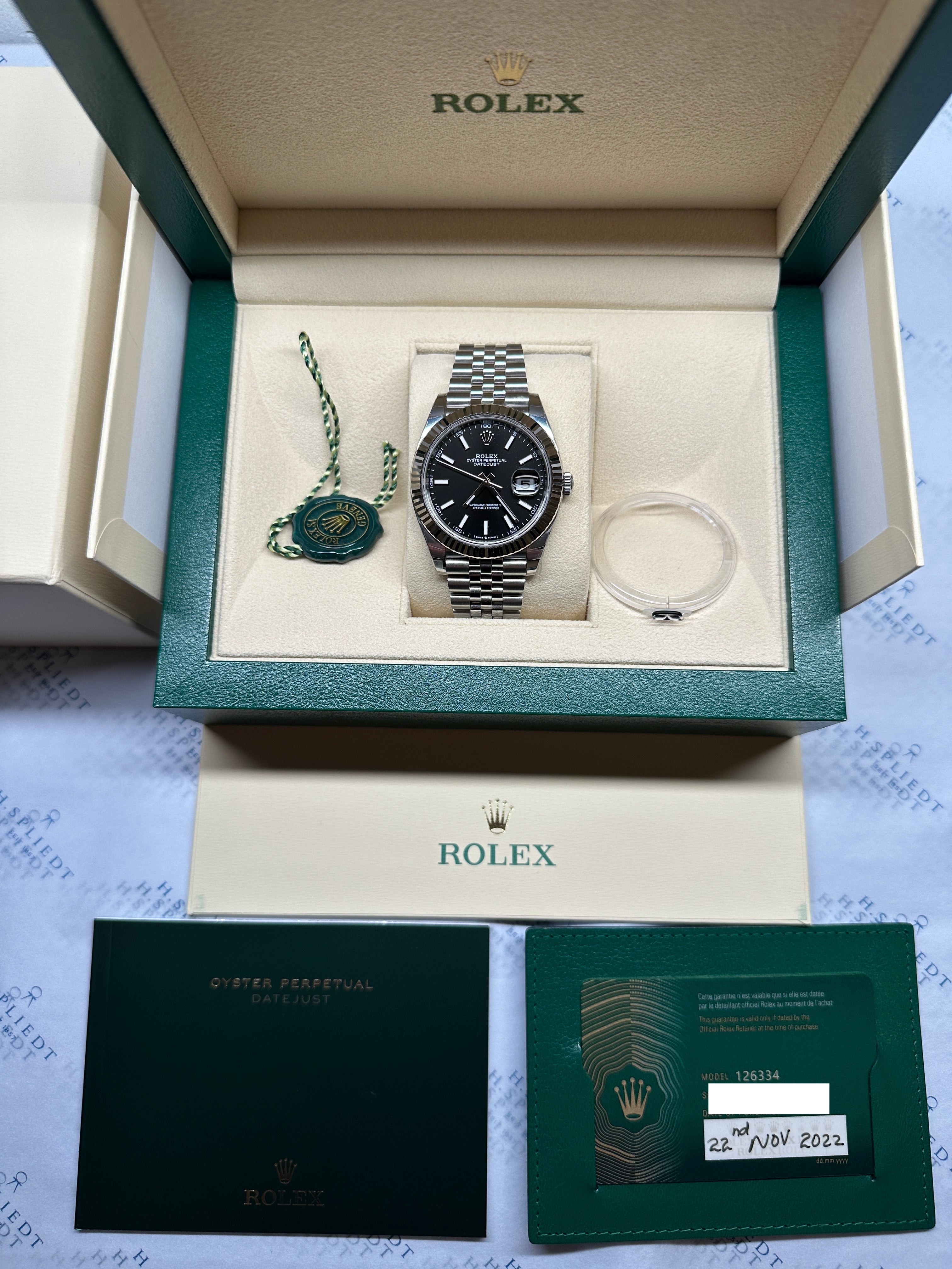 Datejust 41 Black Dial 126334 / Full Set / 2022