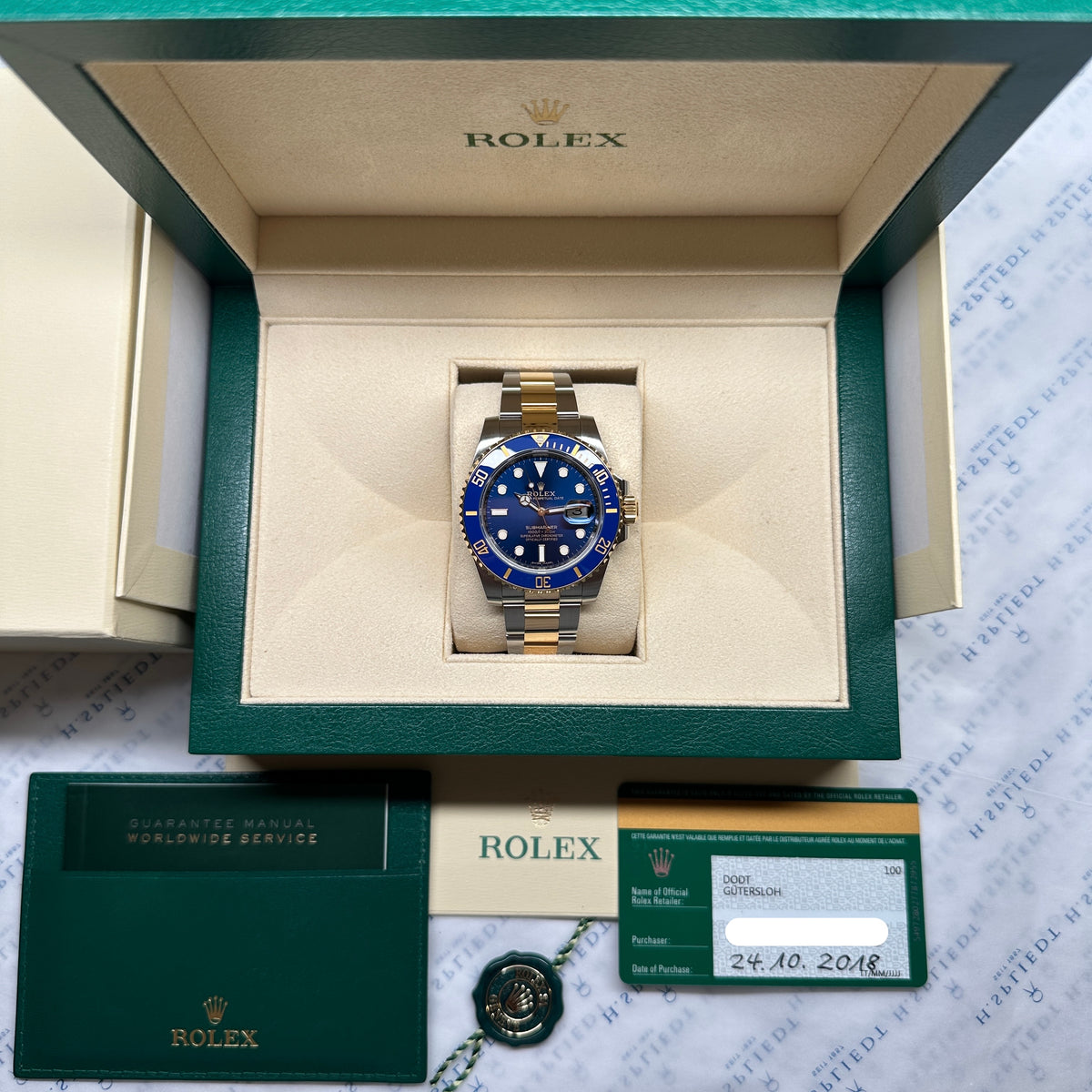 Submariner Date 116613LB Bluesy / Full Set / 2018