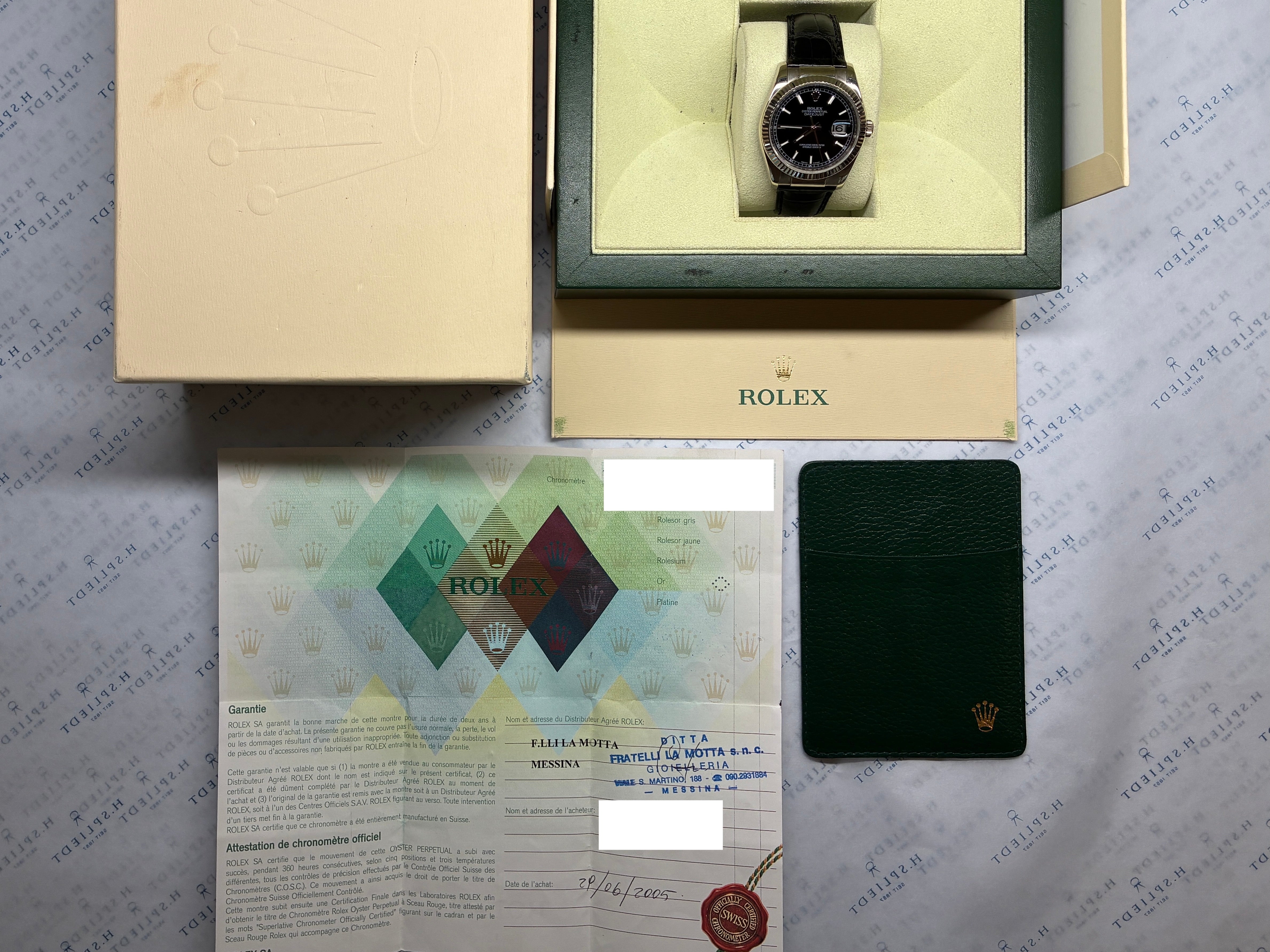 Rolex - Datejust 36 / very rare / Whitegold / Box & Papers / 2005 - [product_sku]