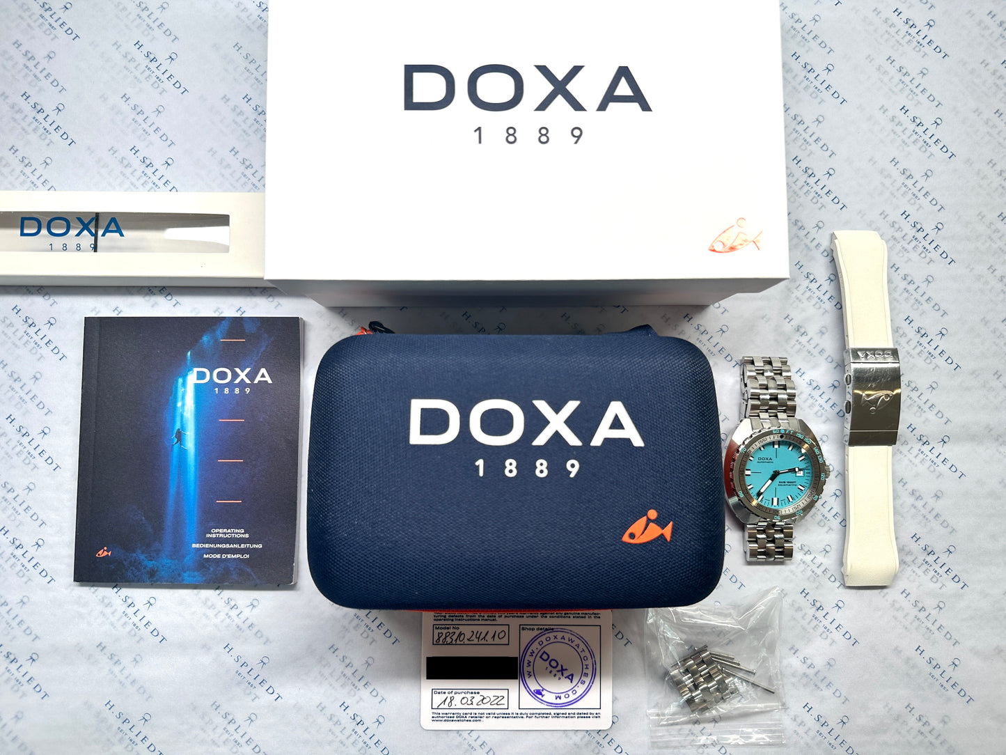 Doxa - DOXA Sub 1500t Auto Men's Aquamarine / Full Set -2022- - [product_sku]