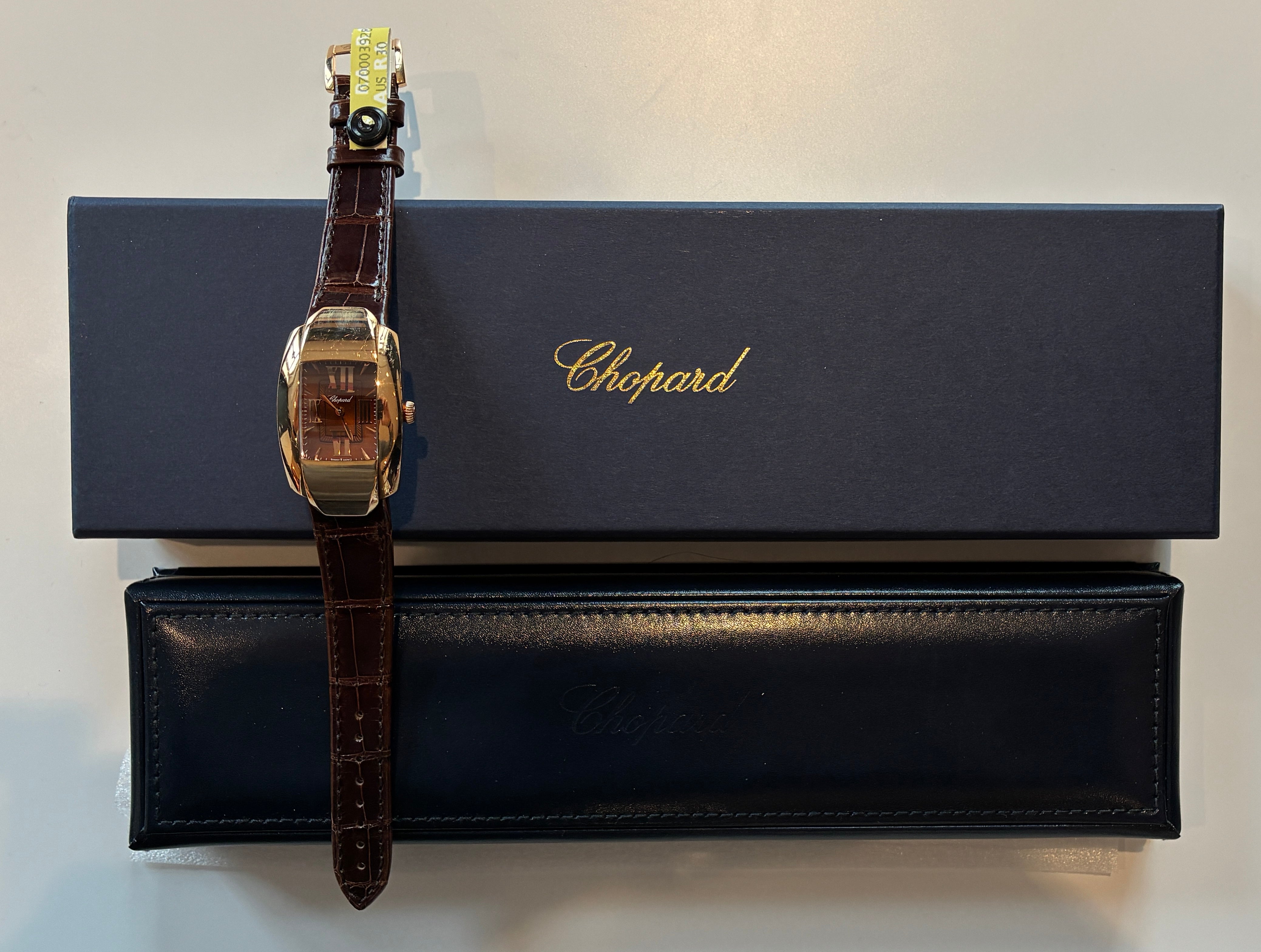 La Strada / Roségold / unworn leather strap / brown dial / Box & Papers