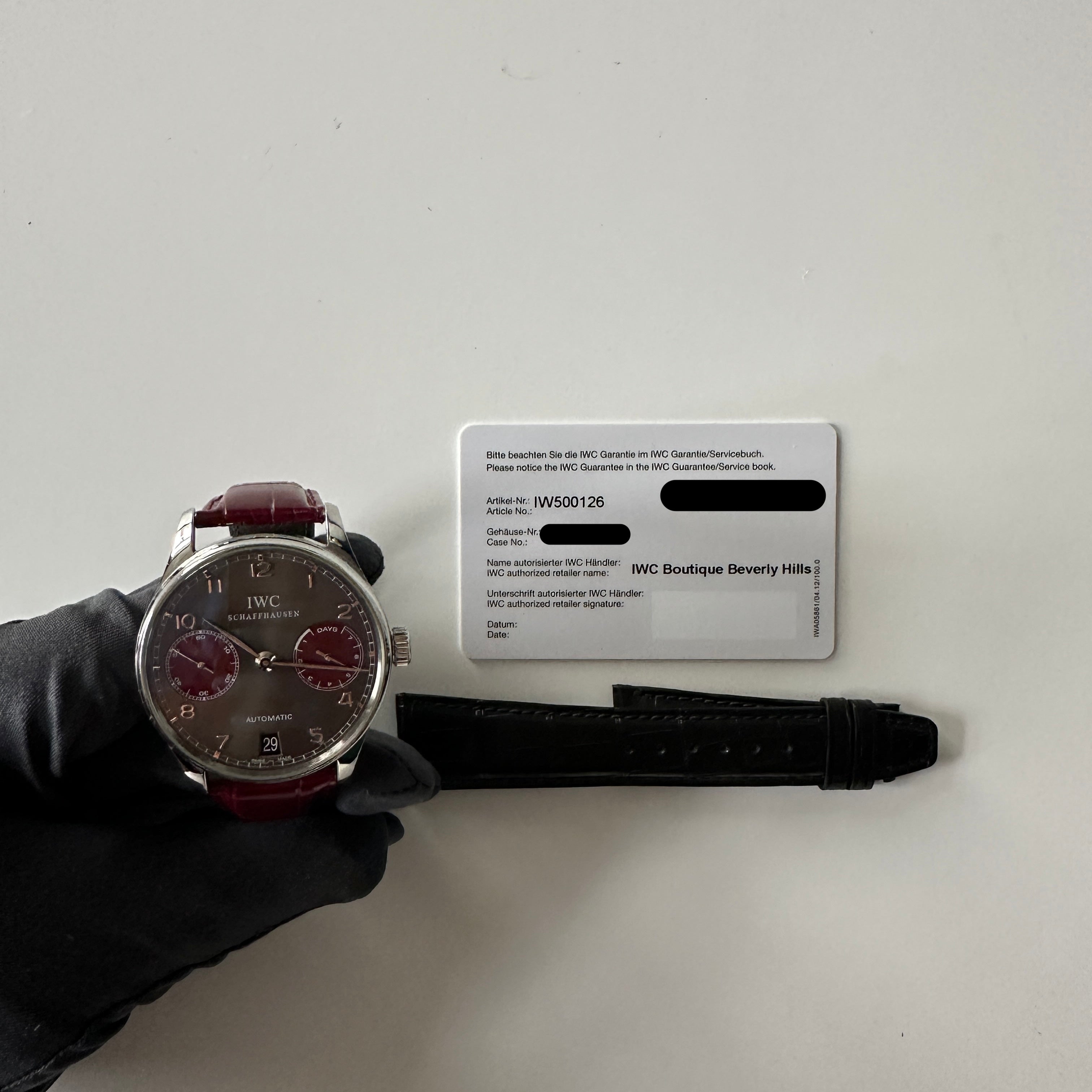 Portuguese Automatic Tribeca Film Festival Special Edition 1 of 100 / Warranty Card included / Second Strap / 2013