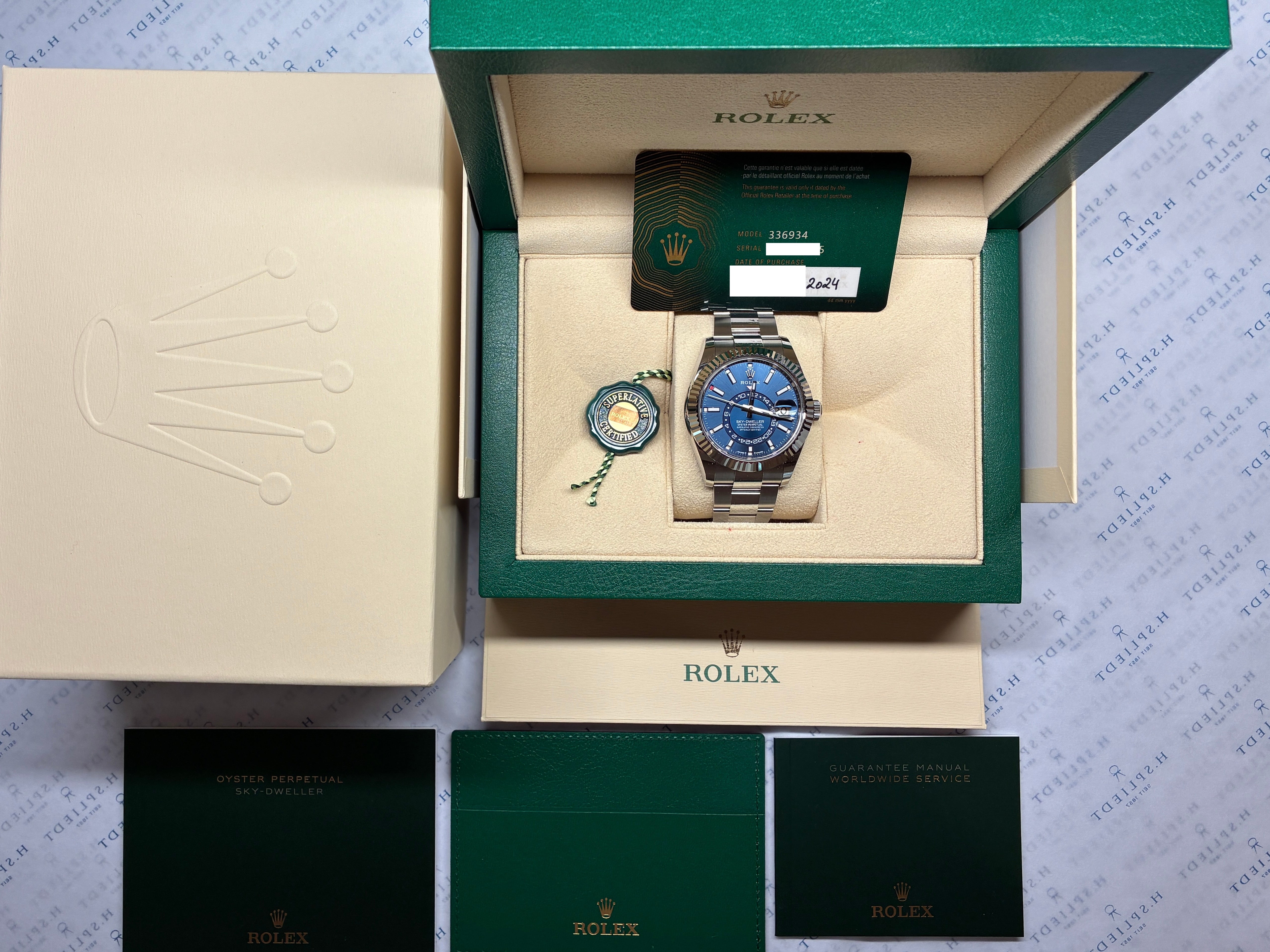 Rolex - Sky-Dweller / Unworn / Stickers / Blue Dial / Full-Set / 2024 - [product_sku]