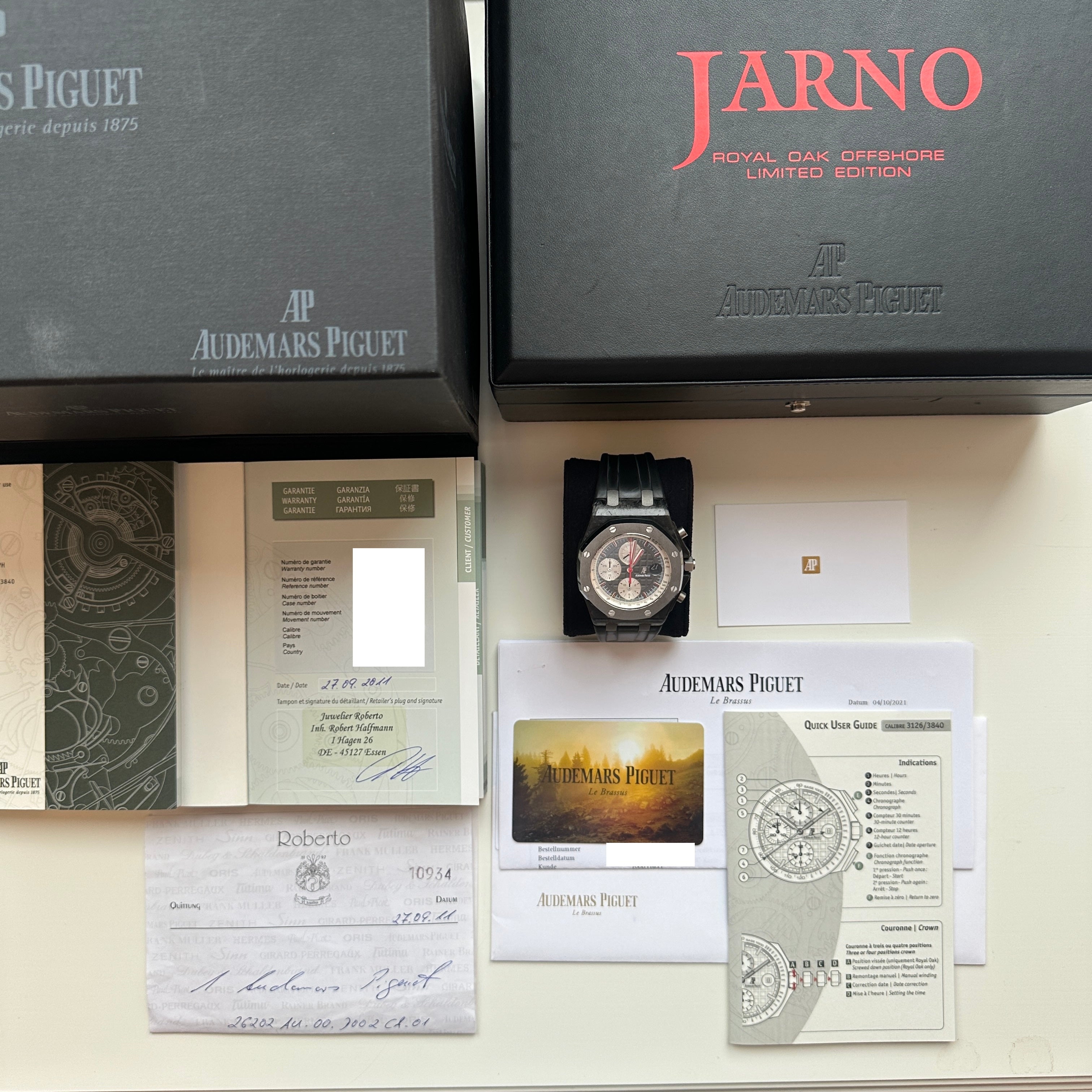 Audemars Piguet Royal Oak Offshore Jarno Trulli Carbon Full Set mit allem Zubehör