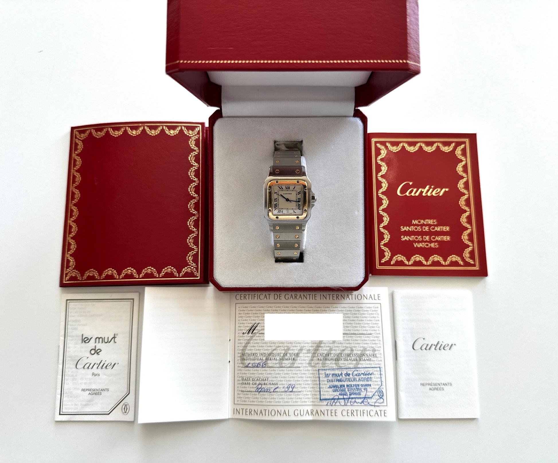 Cartier - Santos Galbée Large Model 29 x 41 Quarz / Full Set / Unpolished -1999 (Germany)- - [product_sku]