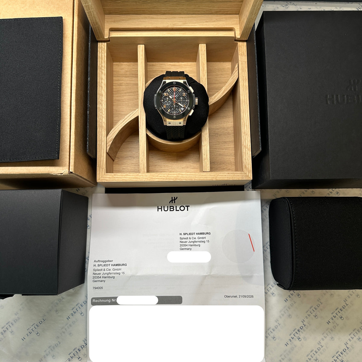 Big Bang 41 mm Roségold / HUBLOT Service + Invoice / Box incl. / 2021