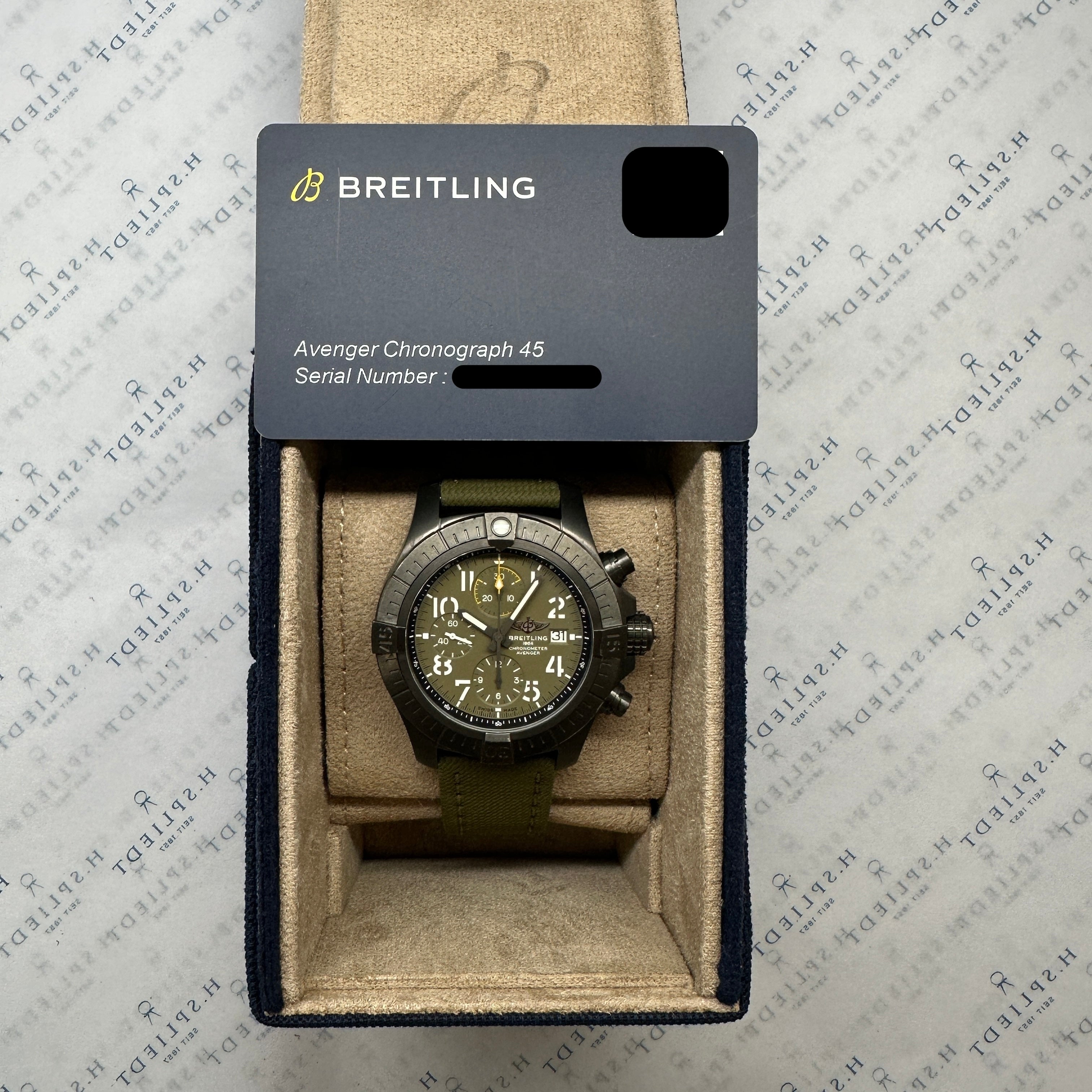 Breitling - Avenger Chronograph 45 Night Mission / Box and Paper / 2022 - [product_sku]