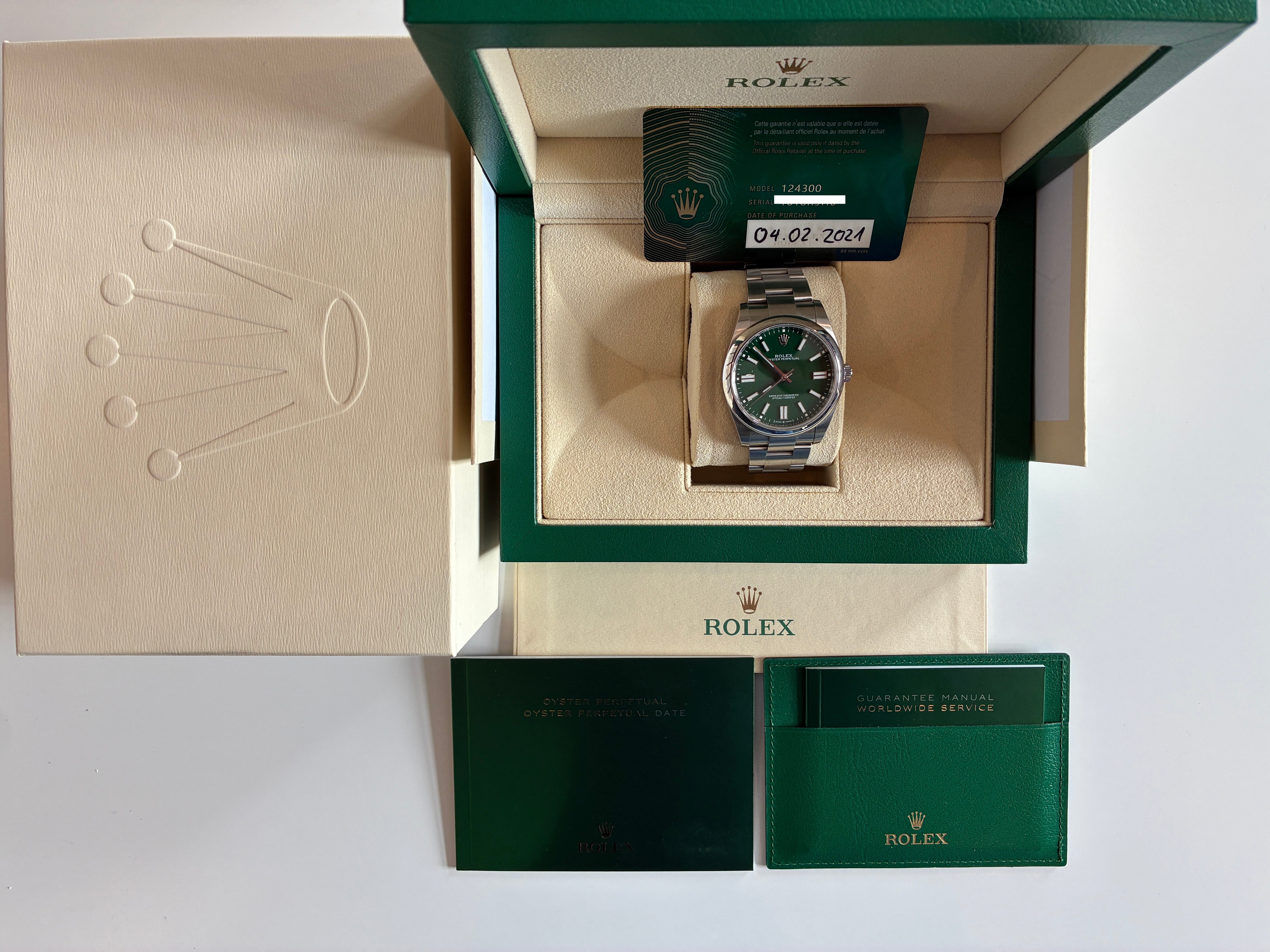Rolex - Oyster Perpetual 41 / Green Dial / Box & Papers / 2021 - [product_sku]