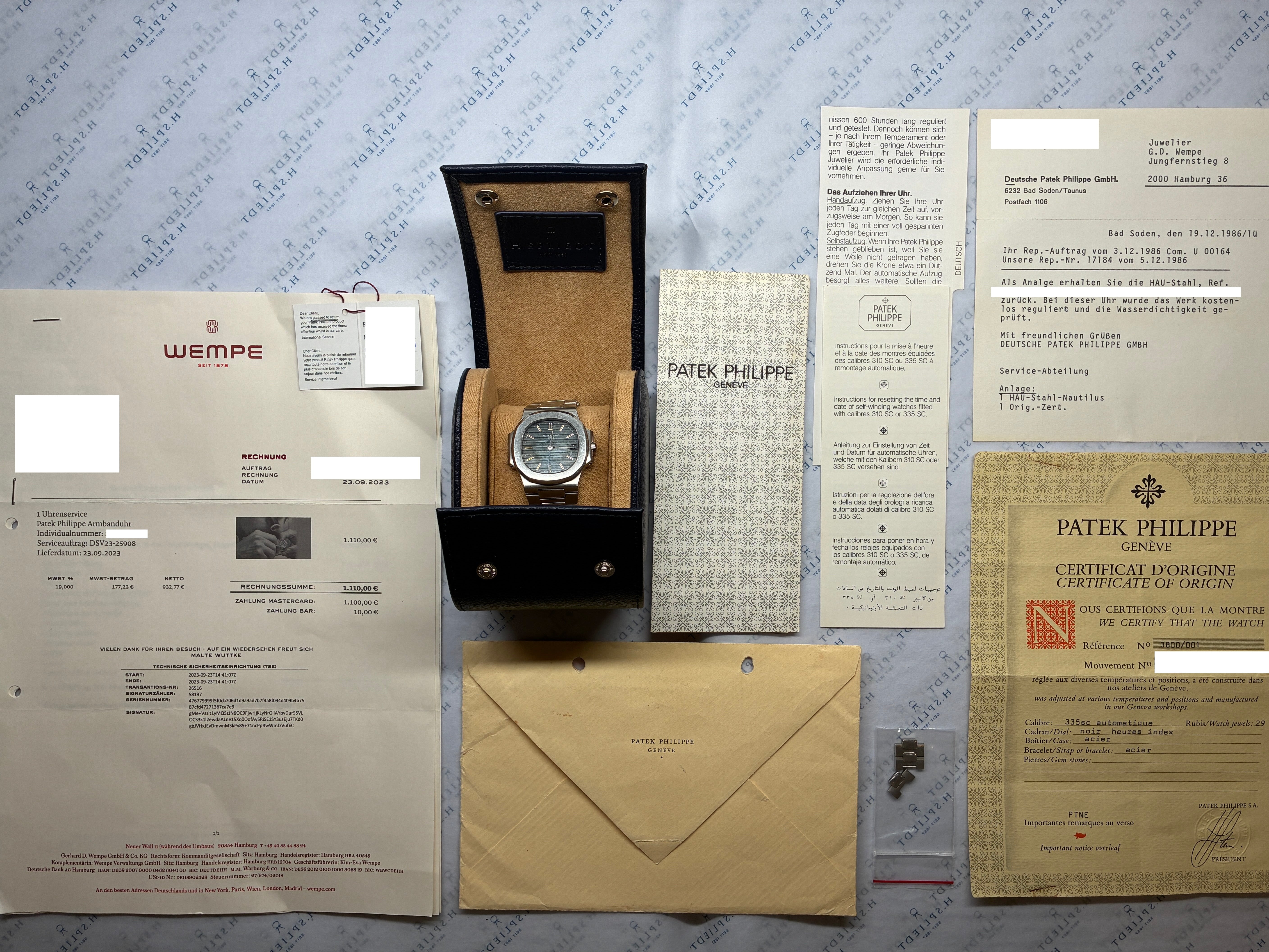 Nautilus / 335SC / Premium Set / Papers / Vintage / Service 2023 / 1984