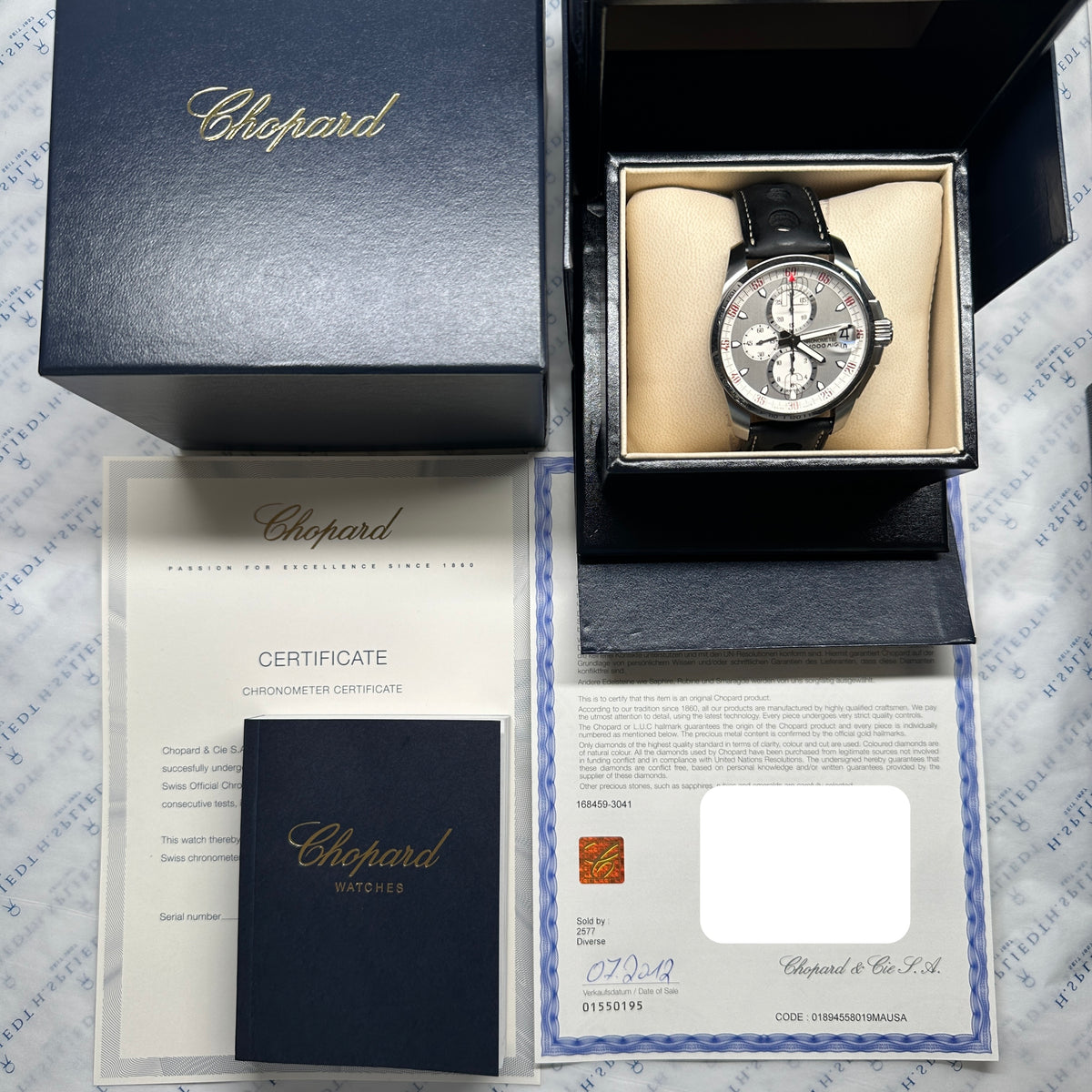 Mille Miglia 44mm Titan Limited Edition 1 of 1000 / Full Set / 2012