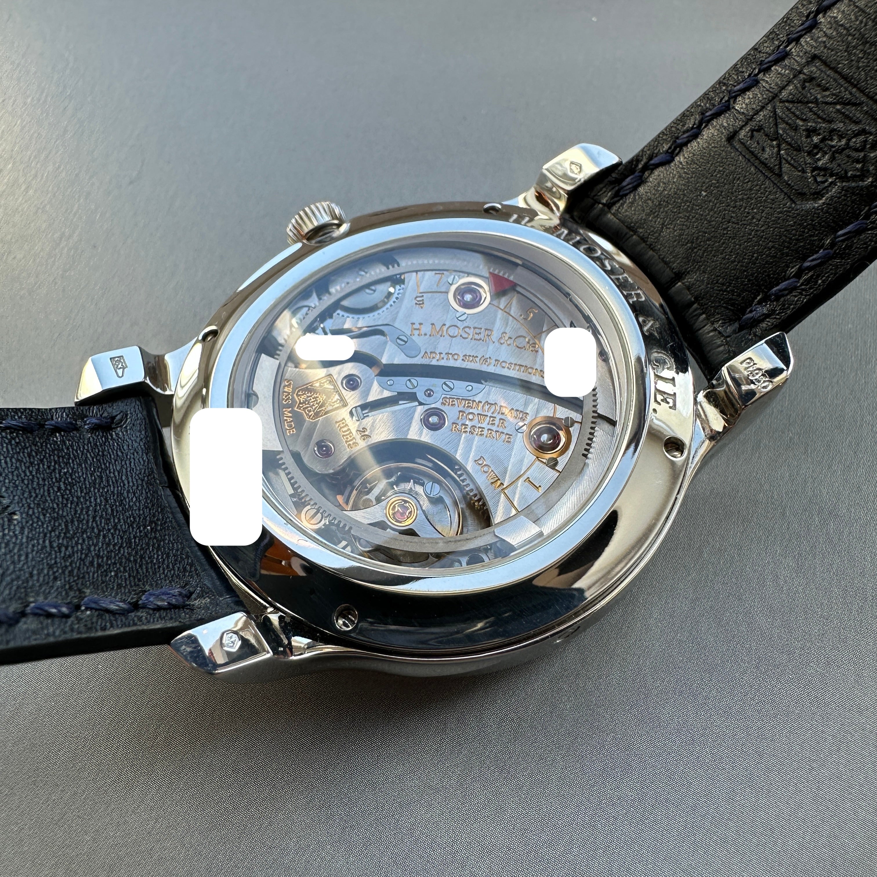 Moser - Endeavour Moon Platinum Blue / 2. Armband / Full Set / premium Condition / 2017 - [product_sku]