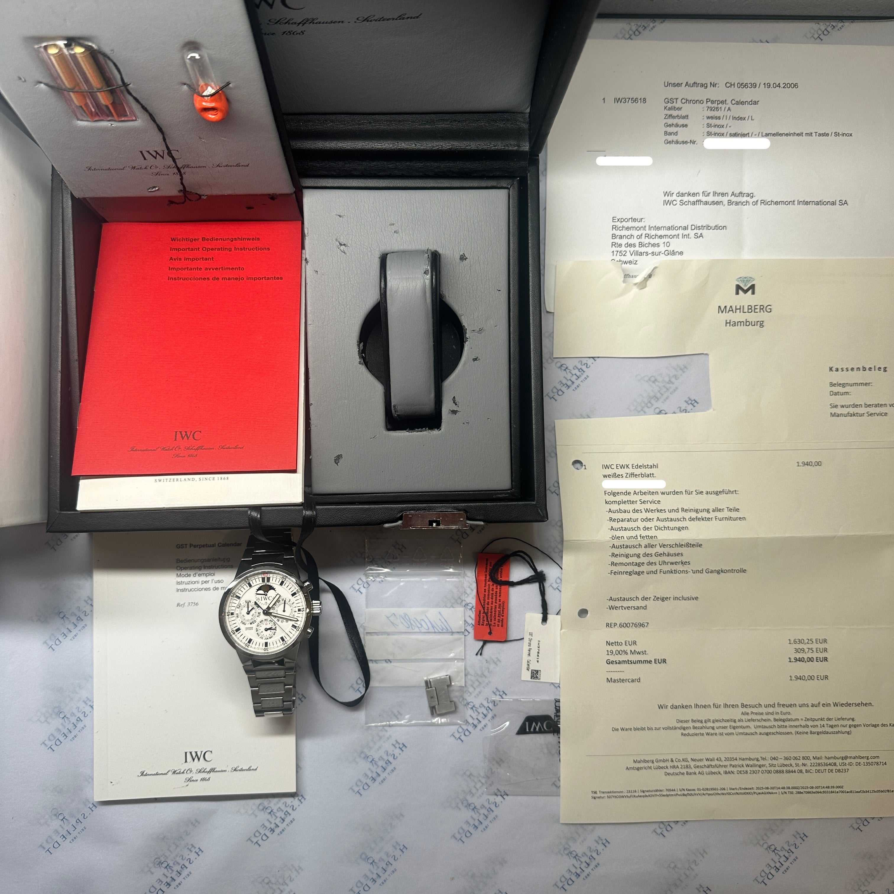 IWC - Gst Perpetual Calendar / Box and Papers / SERVICE 2025 / very good Condt. / 2006 - [product_sku]