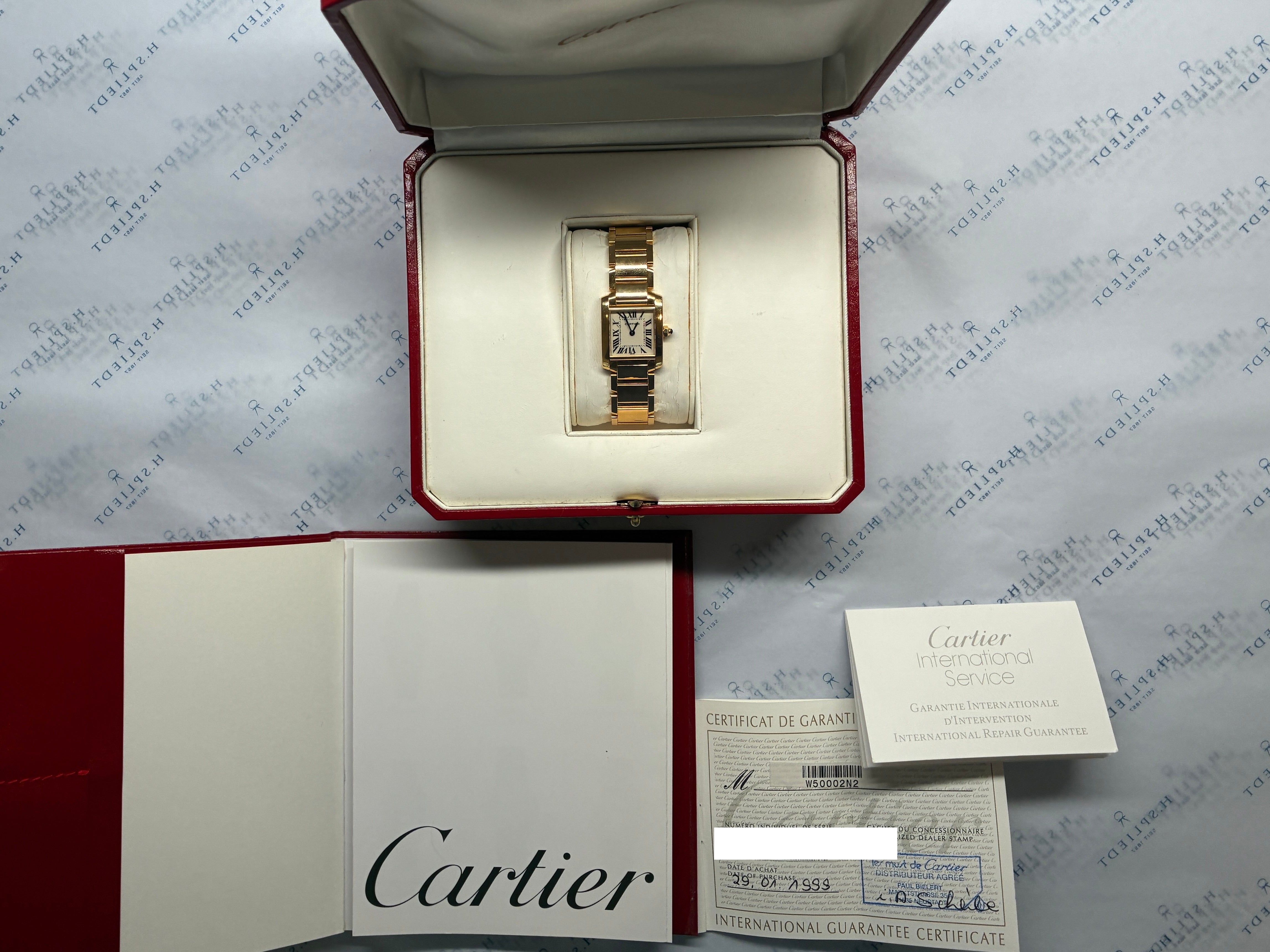 Cartier - Tank Française / Yellow Gold / Box & Papers / 1999 - [product_sku]