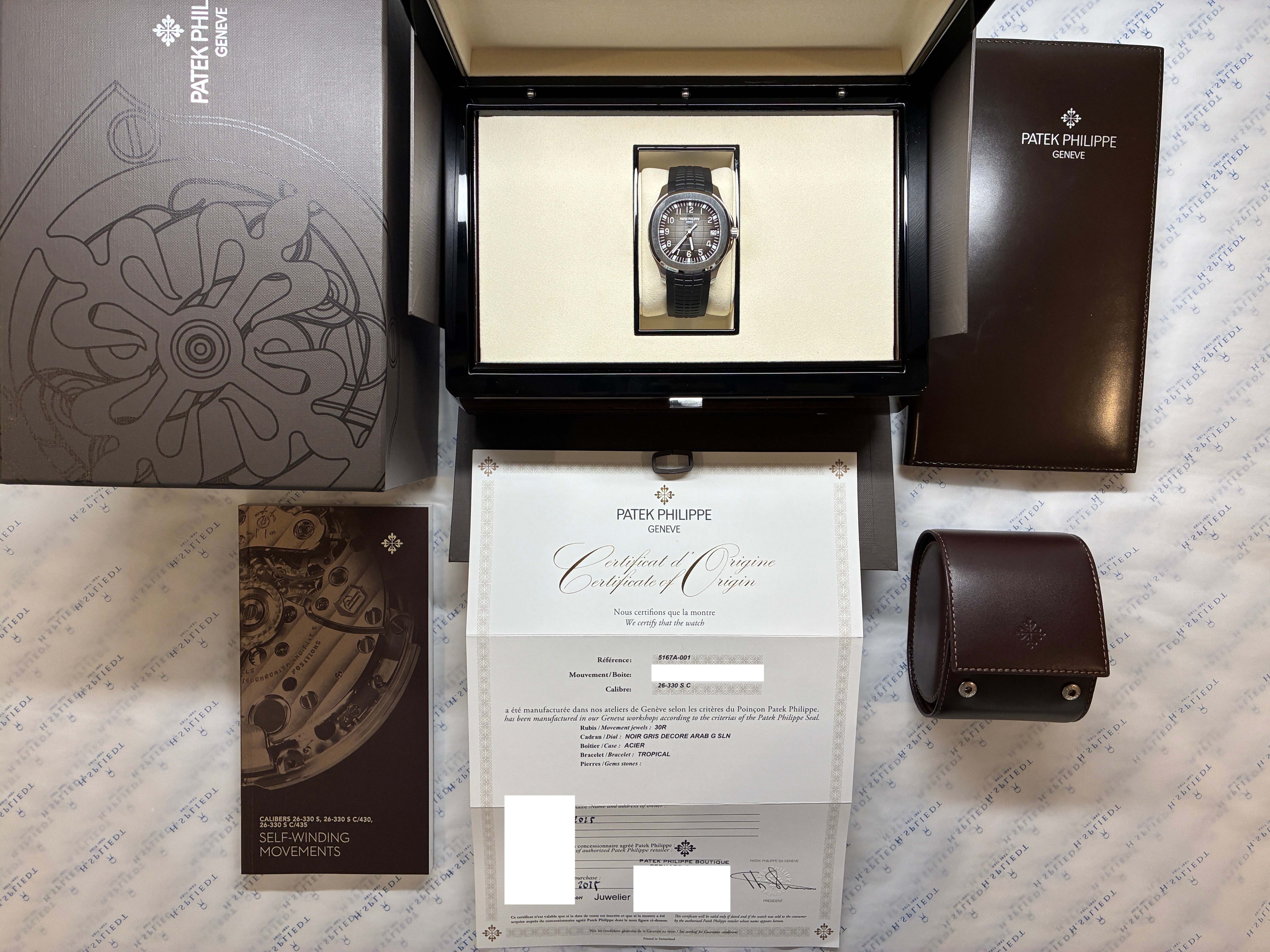 Aquanaut / Stainless steel / Rubber Strap / Stickers / Like New / Black Dial / Full-Set 2025
