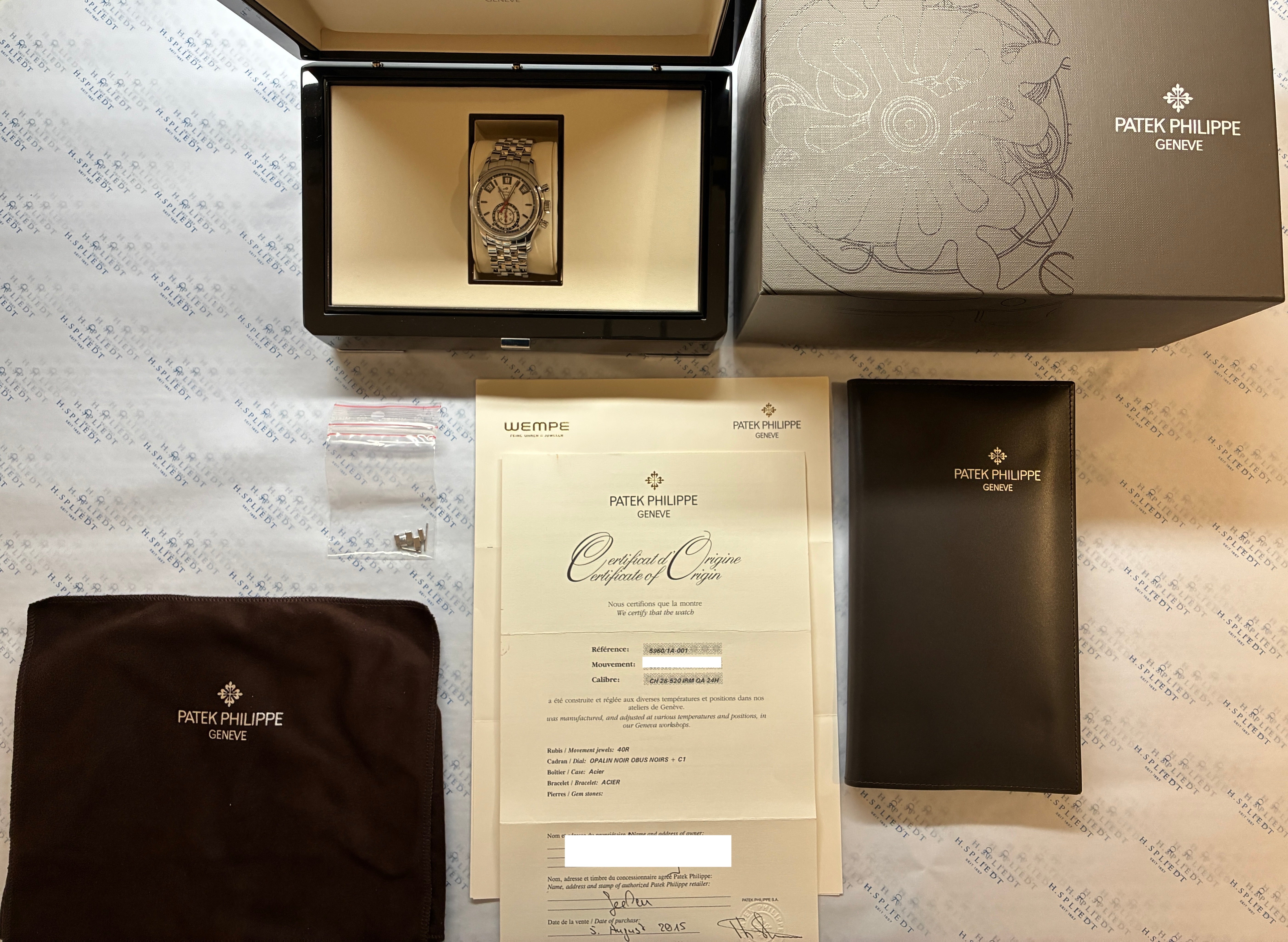 Annual Calendar Chronograph 47.100 € White Dial / Full-Set / 2015