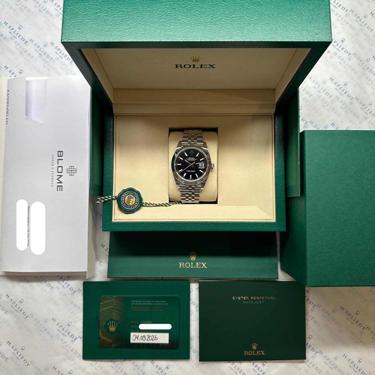 Datejust 41 / Unworn / Jubilee / Like New / Black Dial / LC100 / Invoice / Full-Set / 2026
