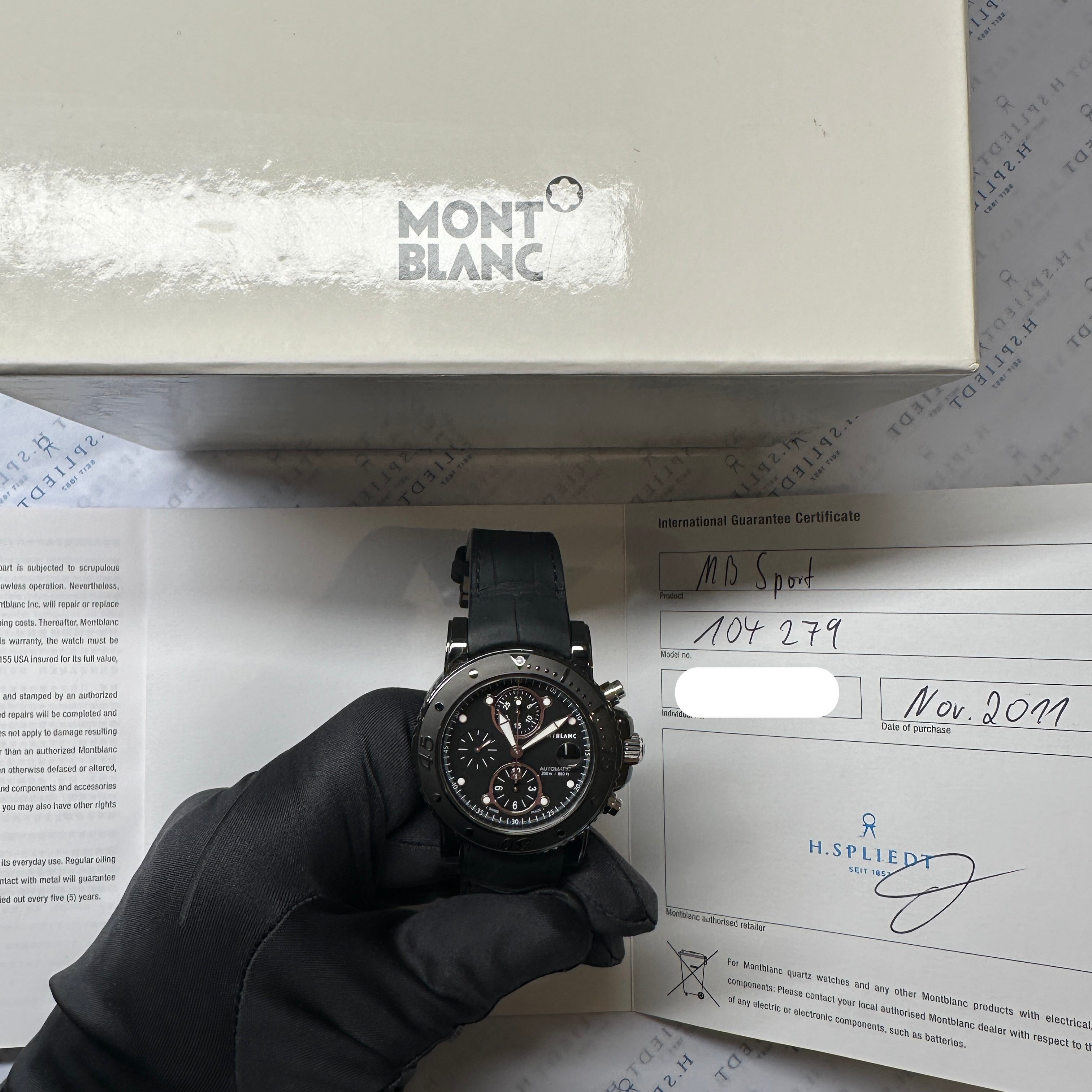 Montblanc - Sport Black Steel 44mm / Full Set / very good Condition / 2011 - [product_sku]