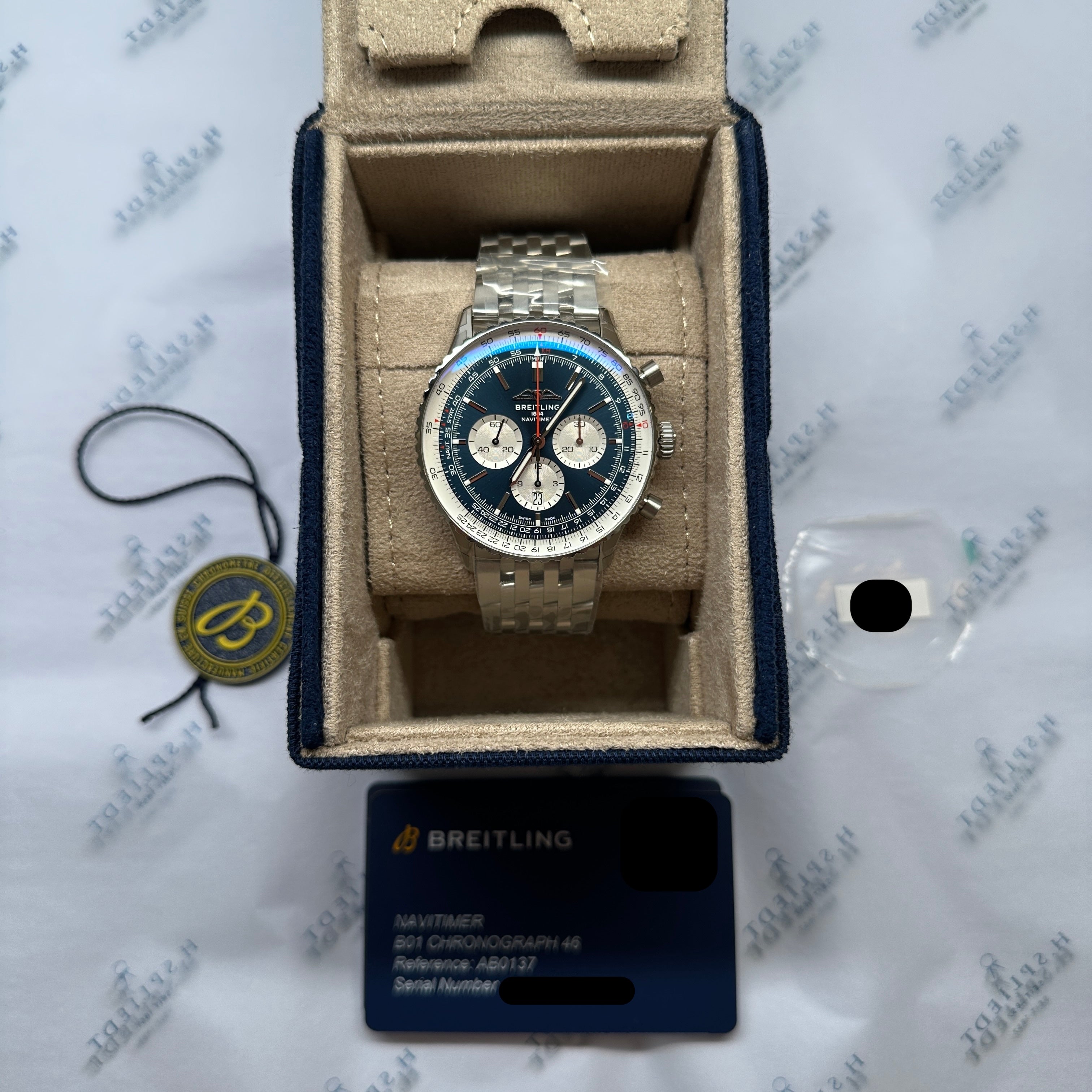 Navitimer B01 Chronograph 46 Blue Dial / Steel Bracelet / unworn / Full Set / 2025