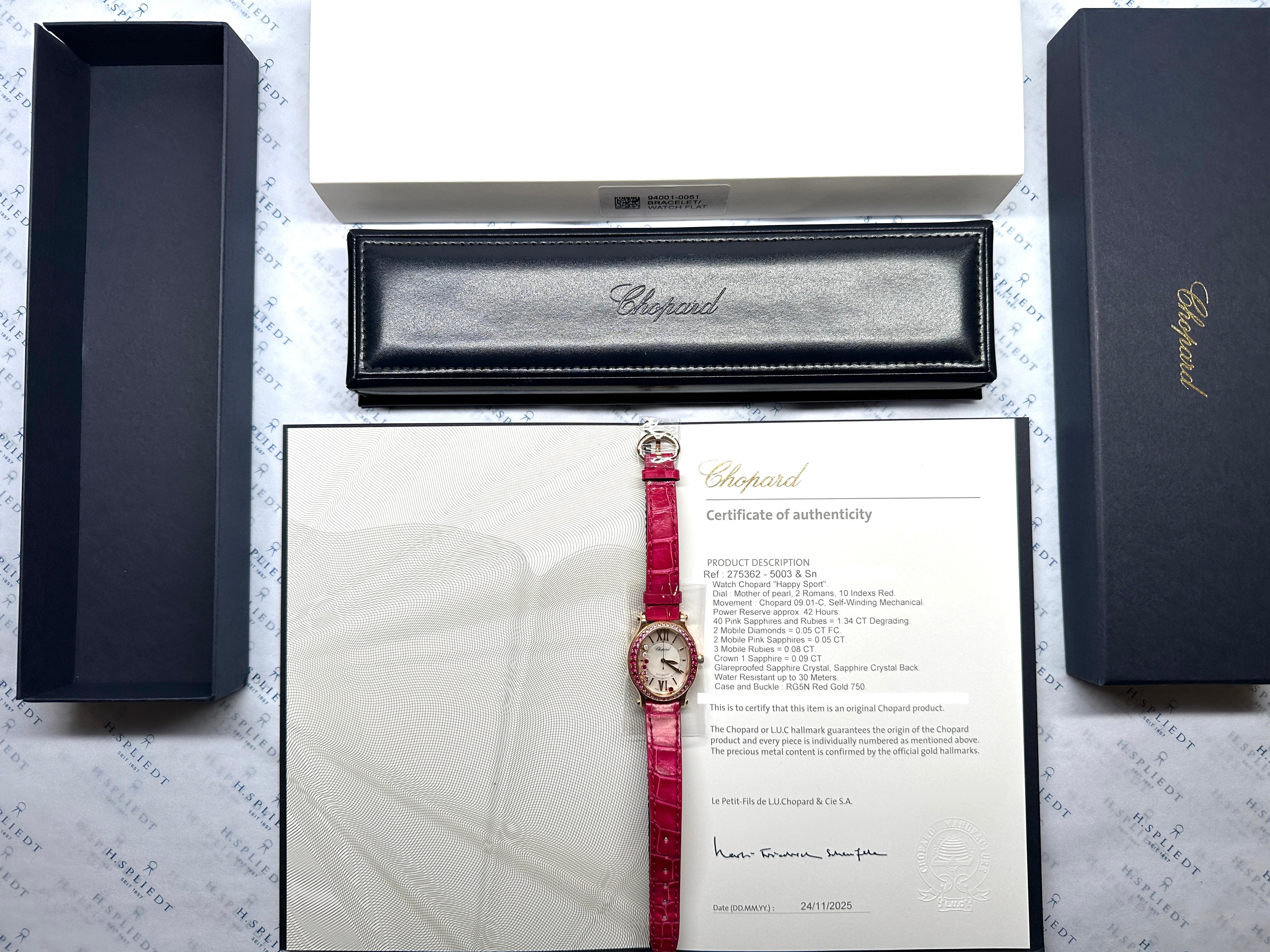 Happy Sport Oval Automatic Mother of Pearl Dial / Box and Paper / -2024-