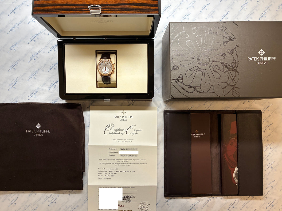 Annual Calendar / Grey Dial / very good condt. / Roségold / Box & Papiere / 2009