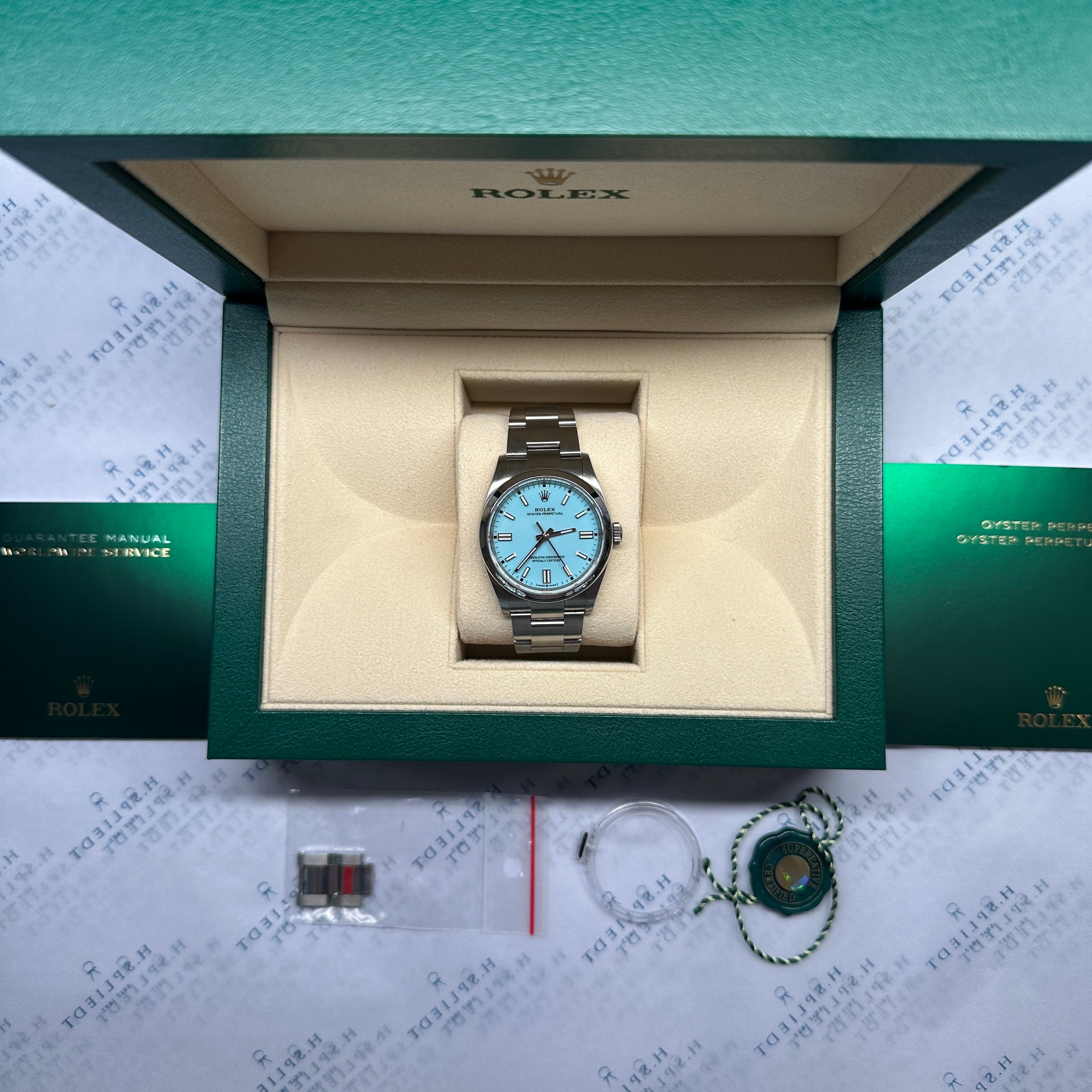Rolex - Oyster Perpetual 36 126000 Tiffany Style / Box included / very good Condition - [product_sku]