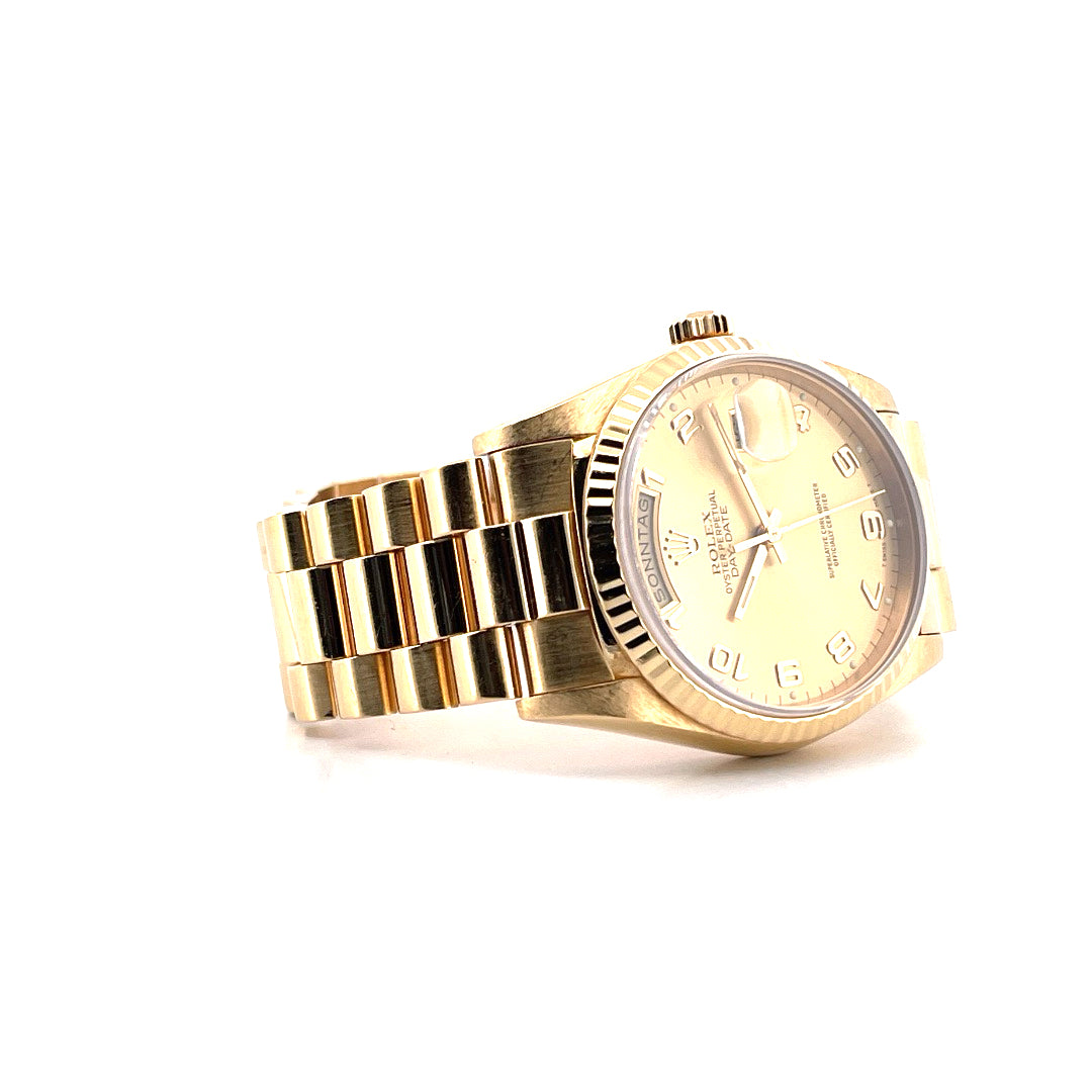 Day-Date with German weekday display / very good condition / Rolex papers / 1997