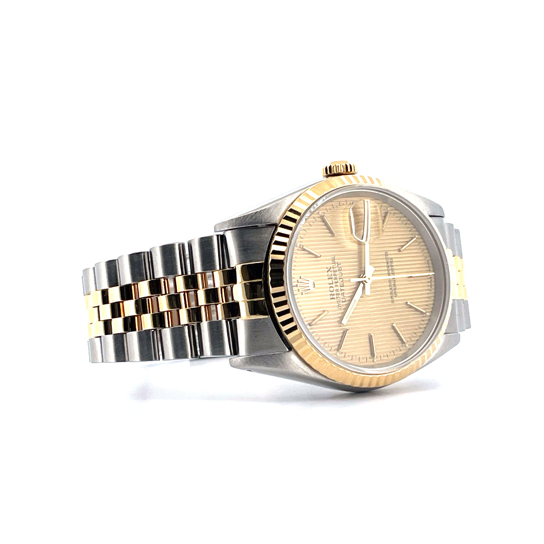 Rolex - Datejust 36 Gold Dial Jubilee / Full Set (1995) - [product_sku]