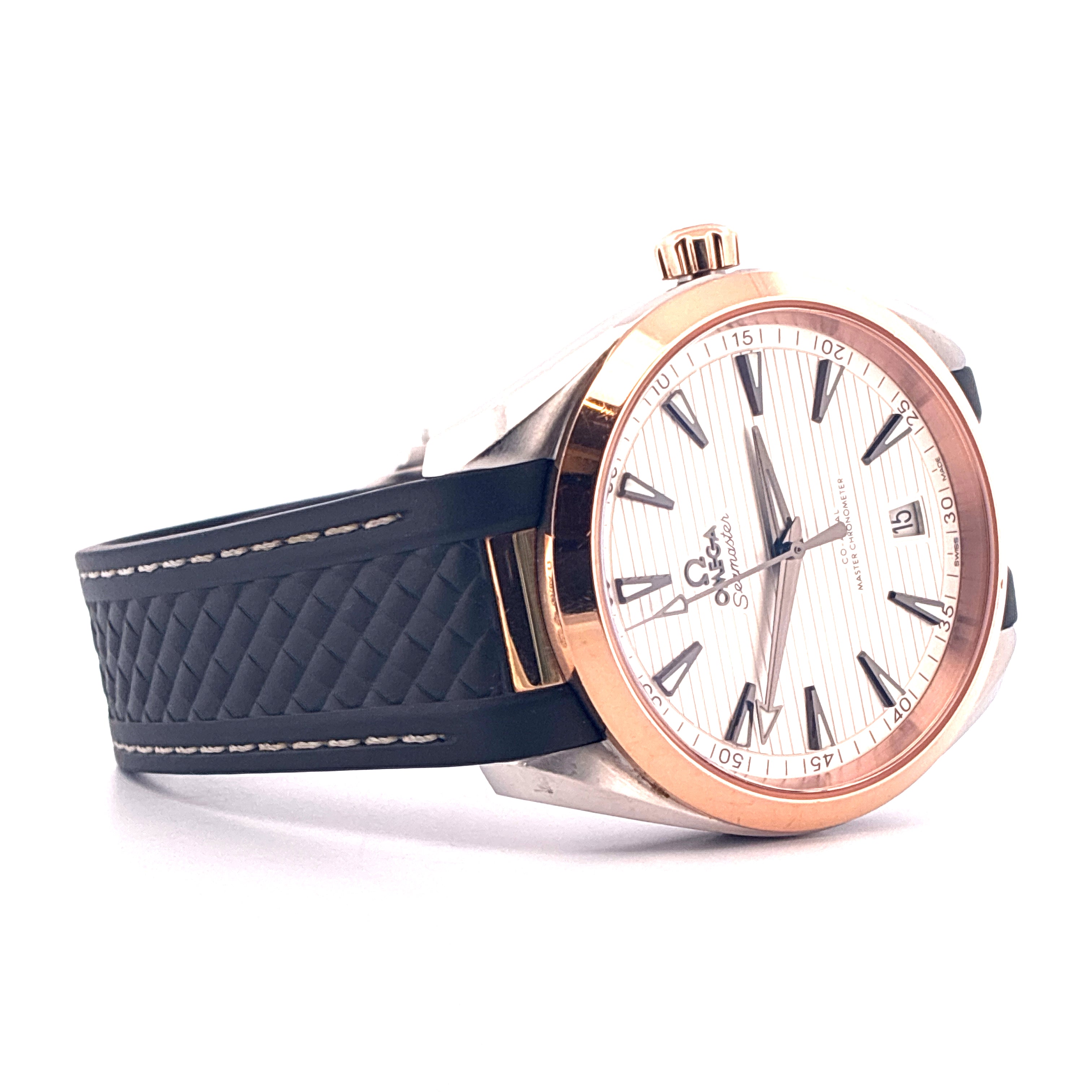 Omega - Seamaster Aqua Terra / Bicolor / Rubberstrap / Folding Clasp / Box & Papers / 2018 - [product_sku]