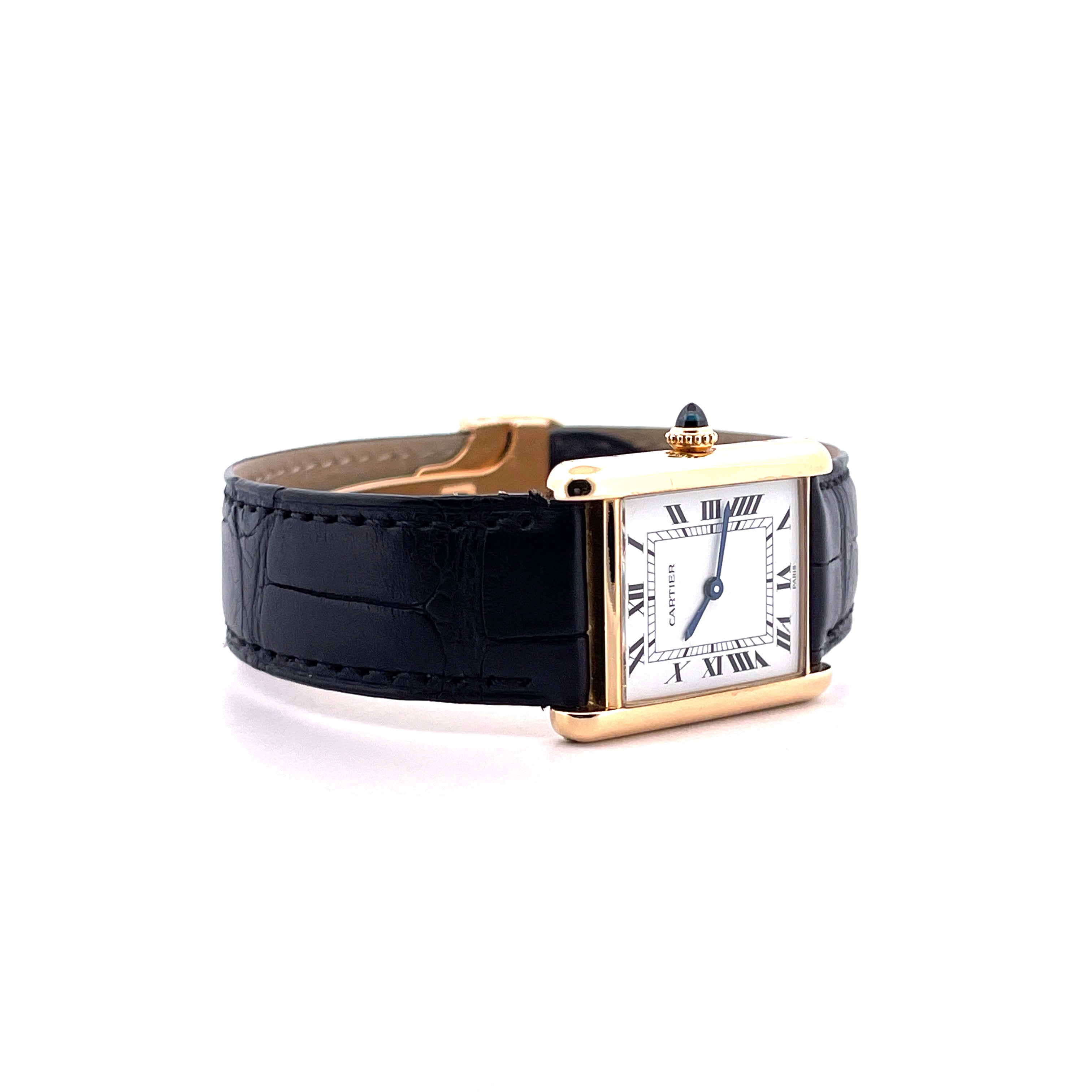 Cartier - Tank Louis "Paris Dial" 18kt Yellowgold / Handwinding / Folding Clasp / very good Condition - [product_sku]
