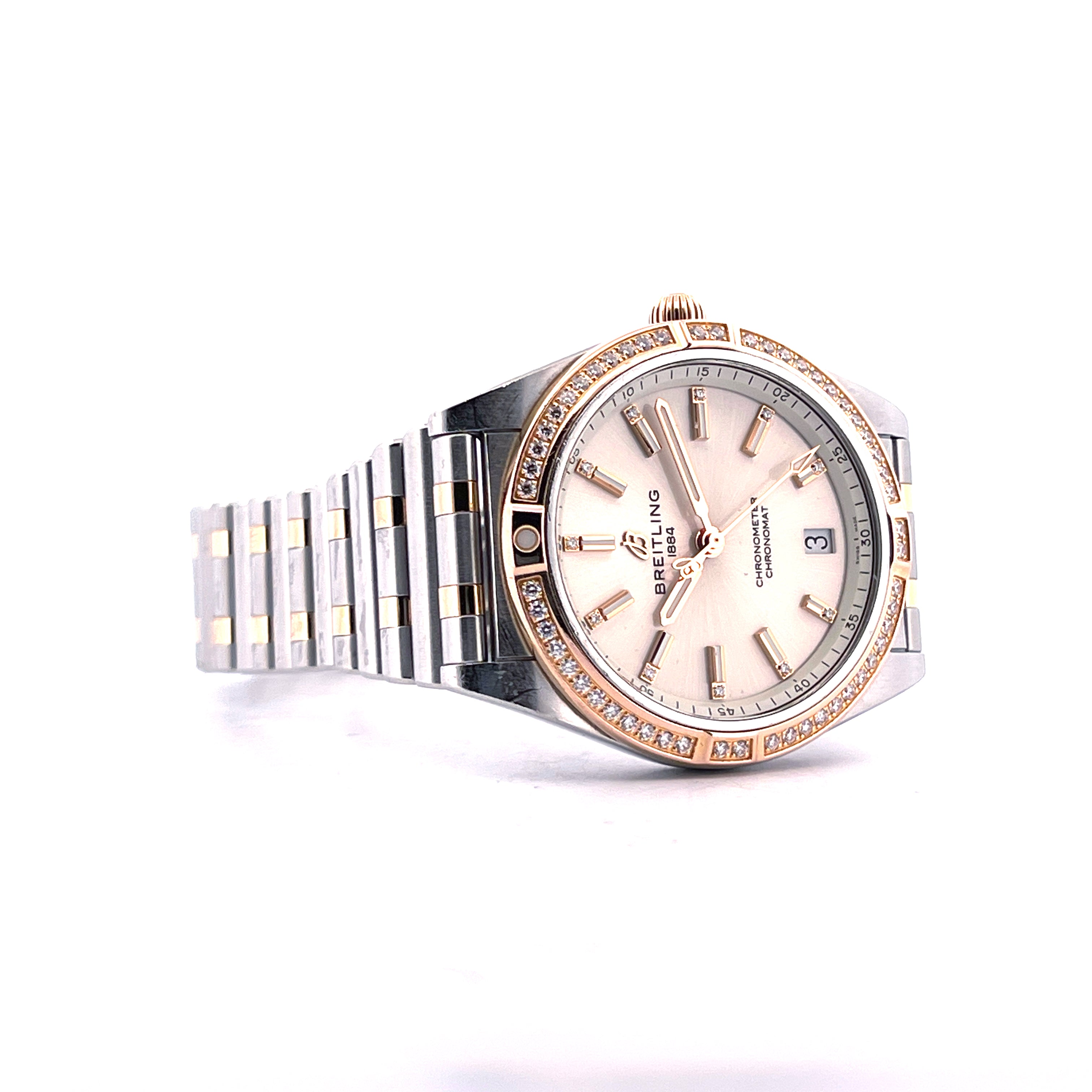 Breitling - Chronomat Lady Automatic 36 Diamonds Bicolor / good Condition / 2021 - [product_sku]