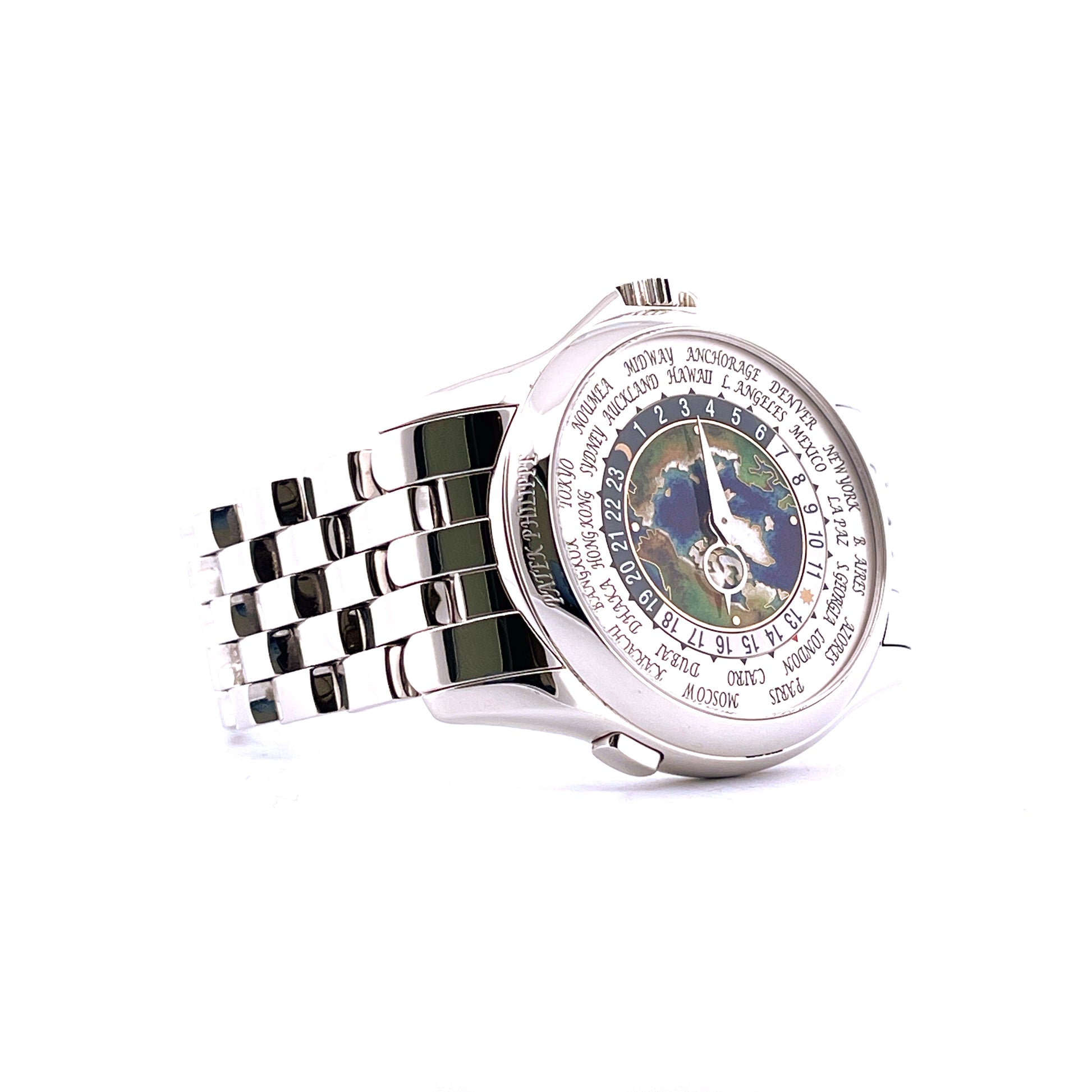 Patek Philippe - World Time Platin & Grand Feu - Juwelier Spliedt
