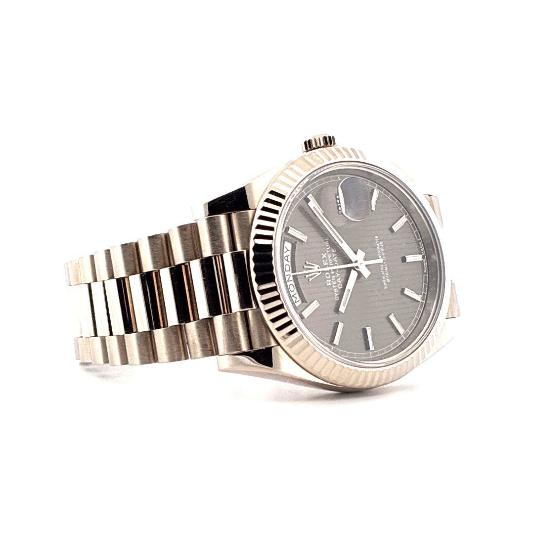 Day-Date 40 / White Gold / Linen Dial / 2021