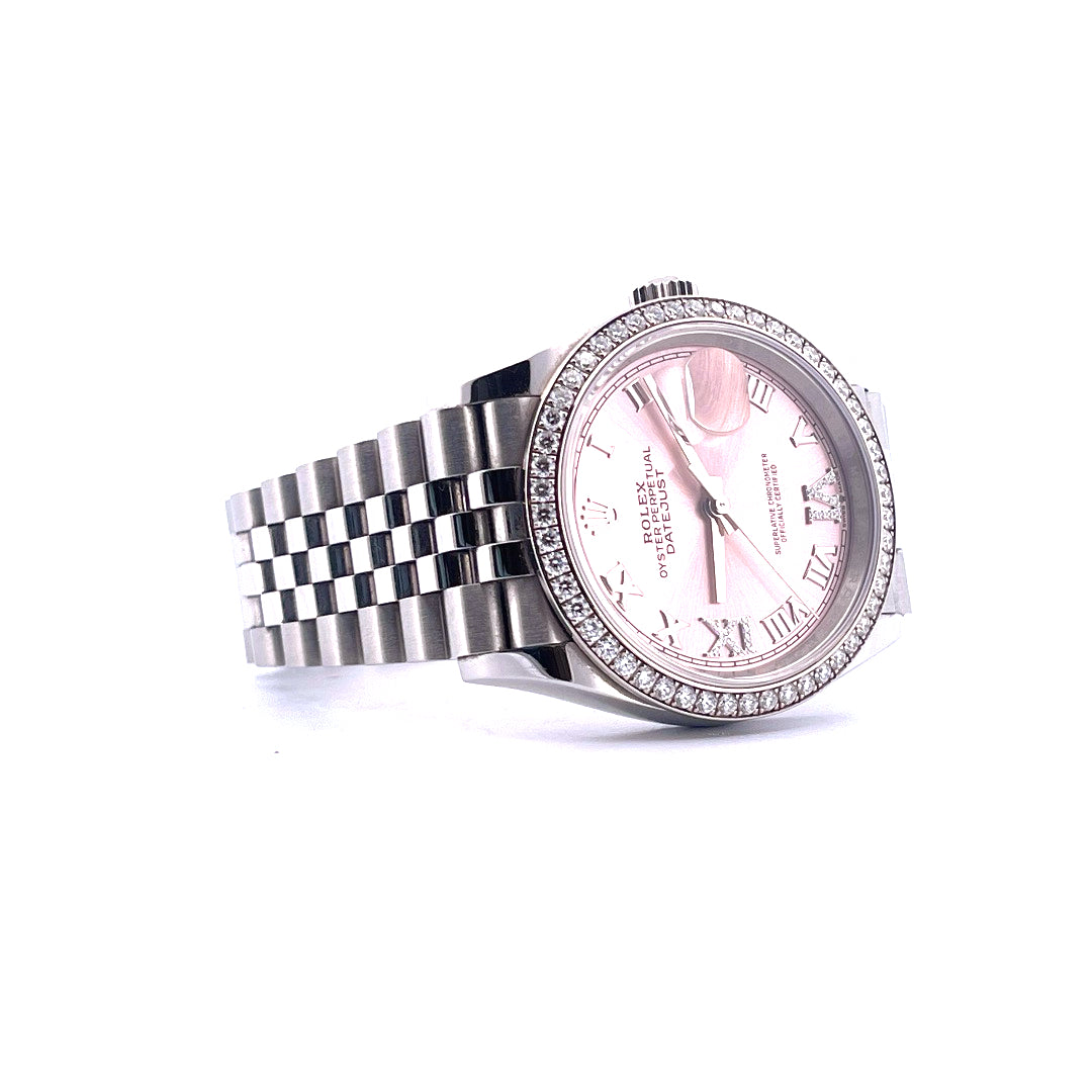 Rolex - Rolex Datejust 36 Diamonds / Rose - Pink - Salmon - Juwelier Spliedt - [product_ Artikelnummer]