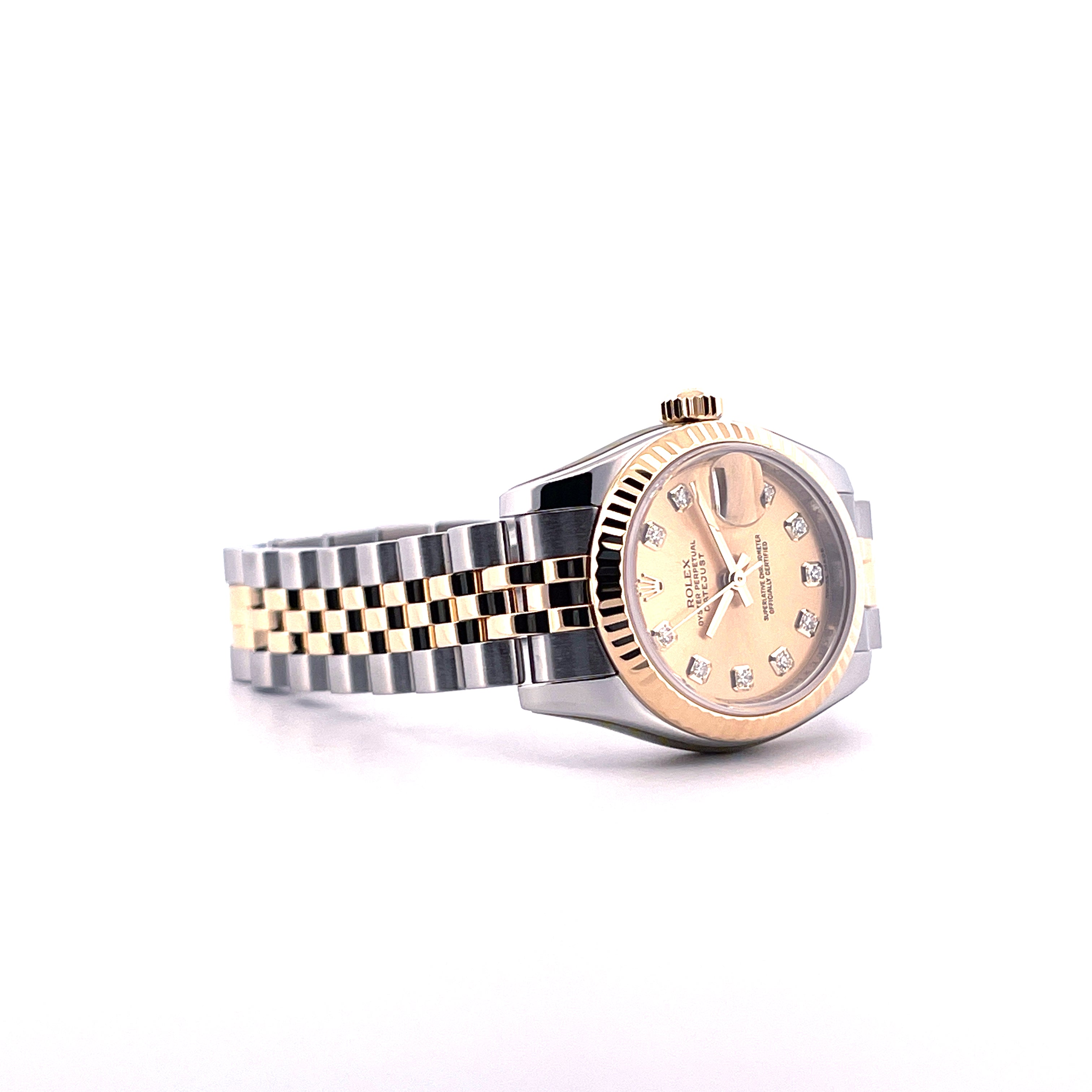 Lady-Datejust 26mm Two Tone & Diamonds Gold Dial / 179173 / Jubilee / perfect Condition / Rolex Service 2026 + Sticker