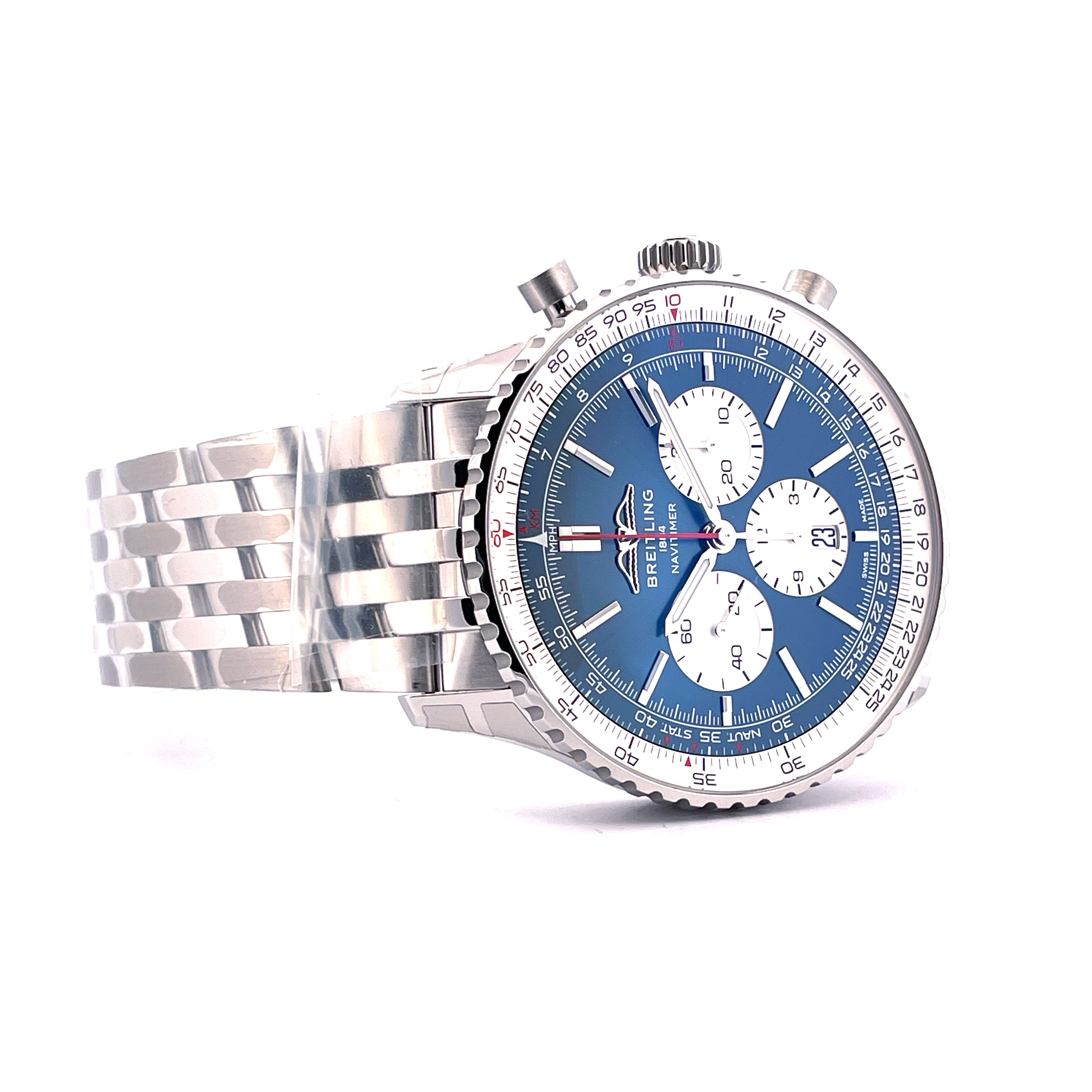 Navitimer B01 Chronograph 46 Blue Dial / Steel Bracelet / unworn / Full Set / 2025