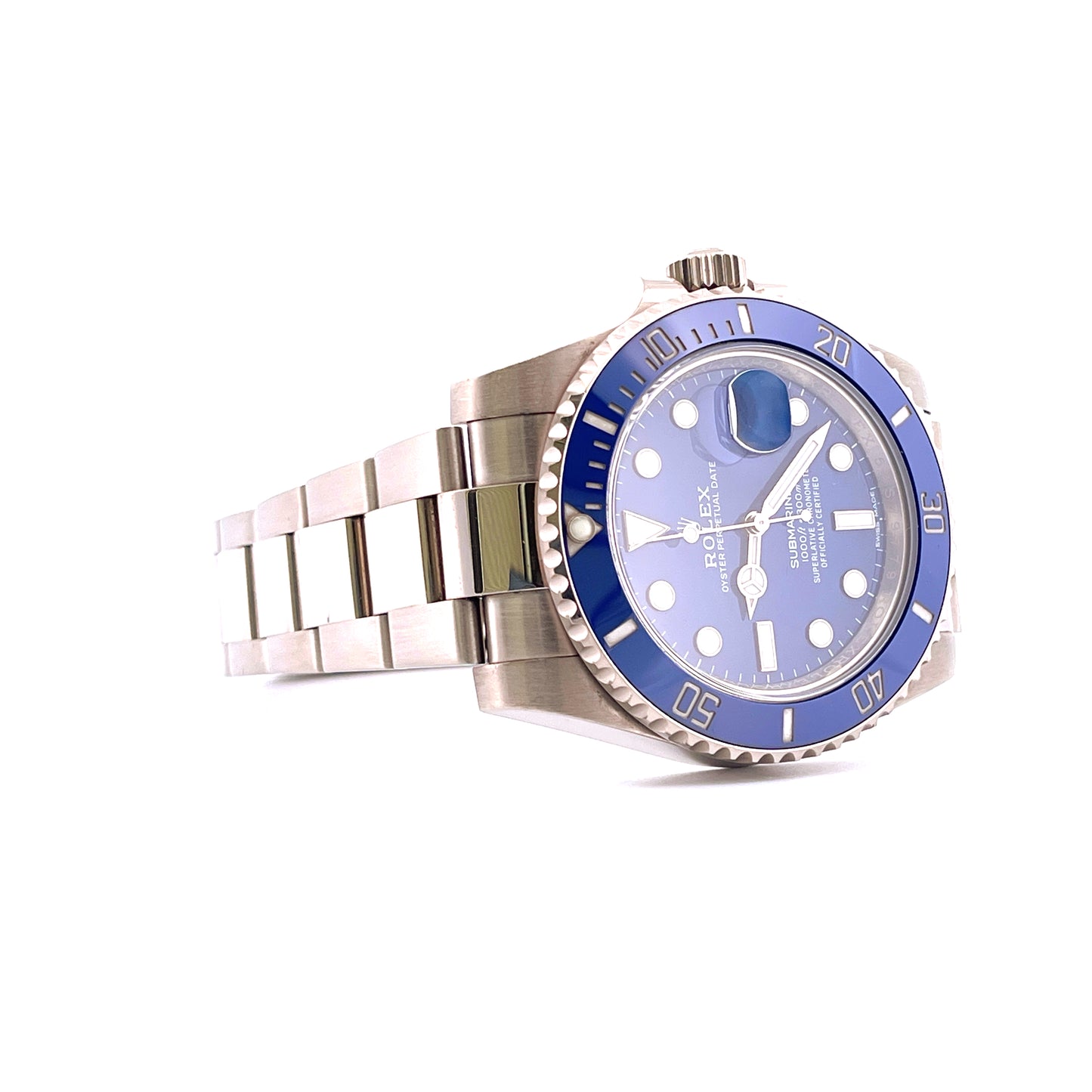 Rolex - Submariner Date Whitegold "Smurph" - Juwelier Spliedt