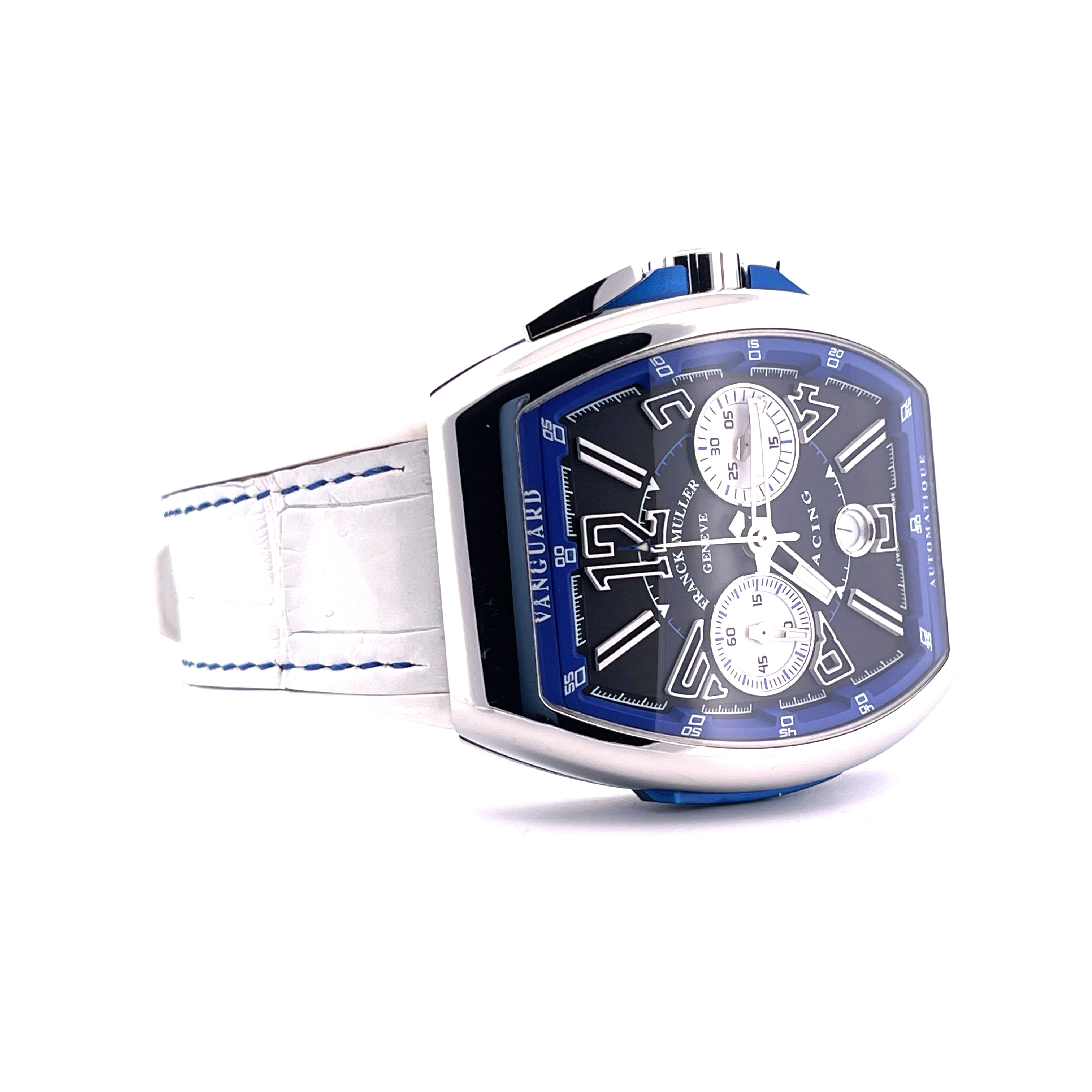Vanguard Racing Chronograph Blue & Black / V45 / 2 STRAPS / Steel / Full Set / perfect Condition / Germany 2025