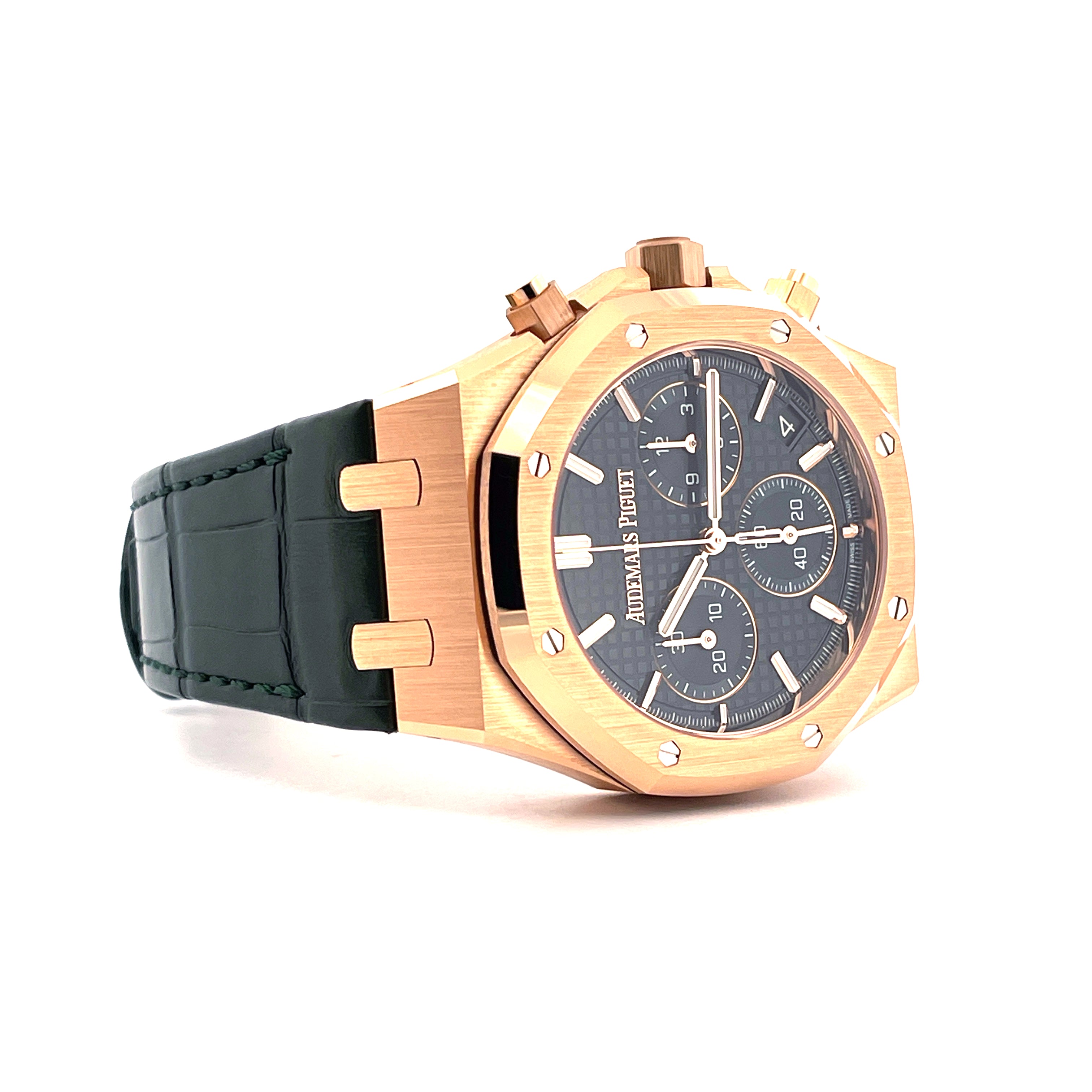 Audemars Piguet - Royal Oak Green Chronograph 26240OR Roségold / Box and Paper / premium Condition / 2025 - [product_sku]