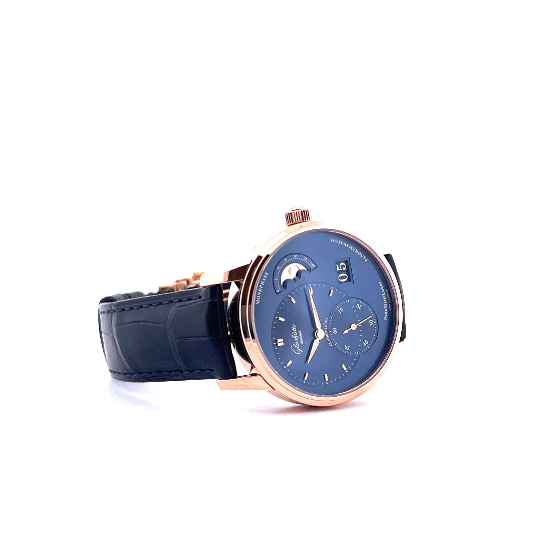 Glashütte Original - PanoMaticLunar rosegold blau - Juwelier Spliedt - [product_ Artikelnummer]
