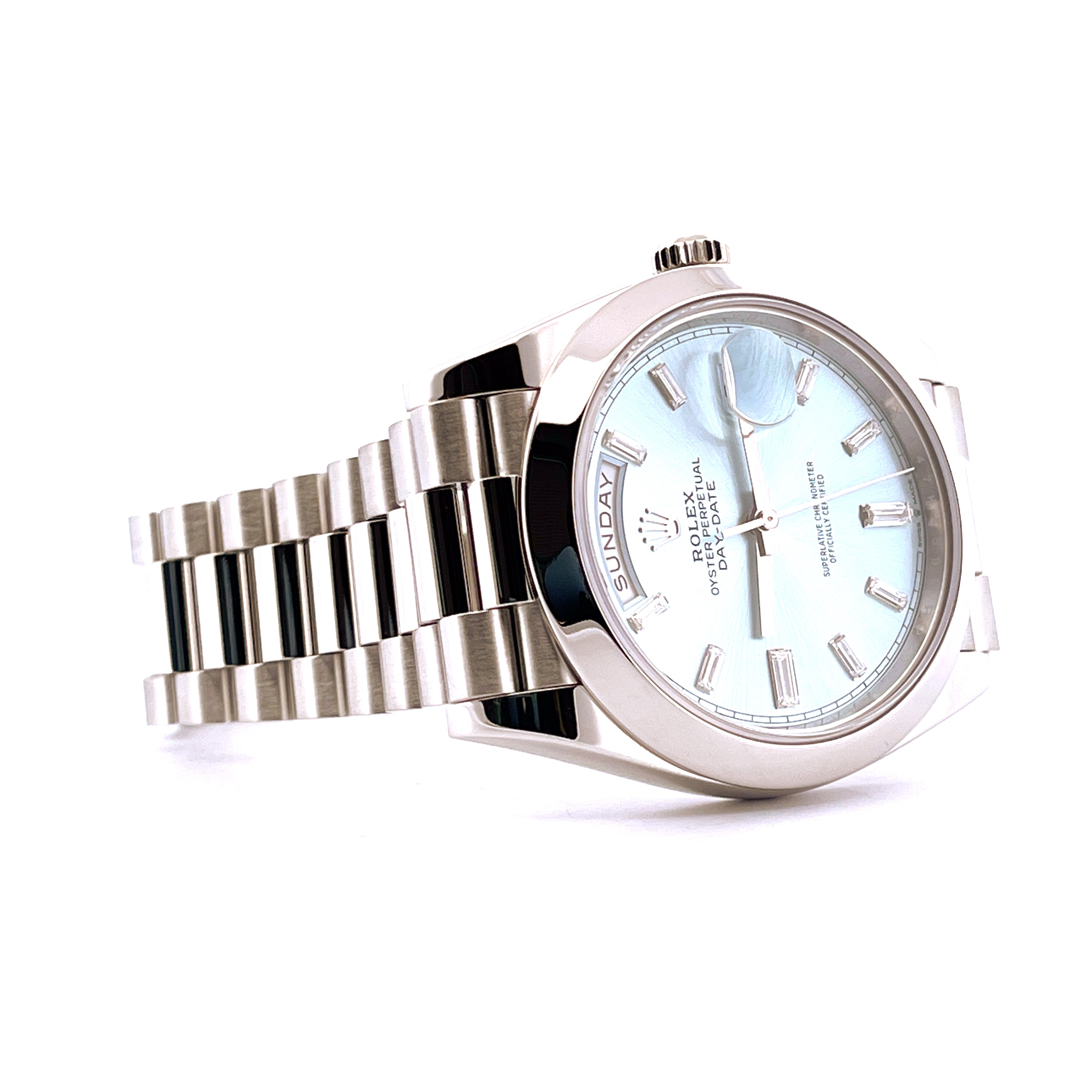Rolex - Rolex Day-Date 40 Ice Blue Baguette Dial - [product_sku]