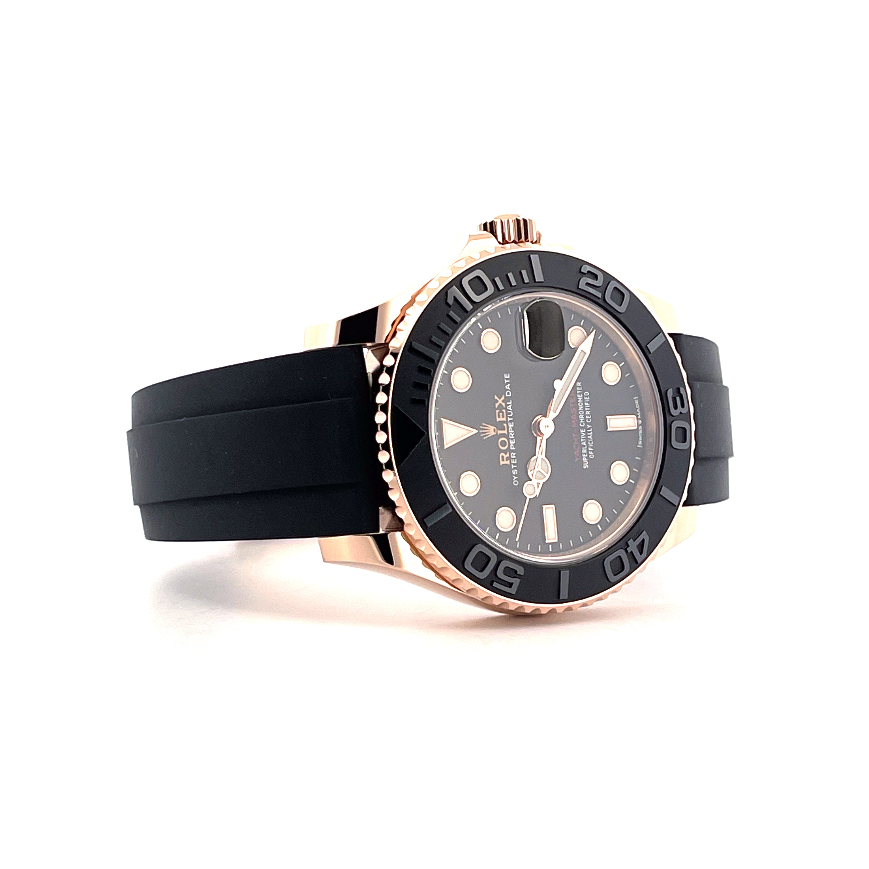 Yacht-Master 37 Everose 268655 / Full Set + Invoice / On Stock / Oysterflex / very good unpolished Condition / Austria 2020