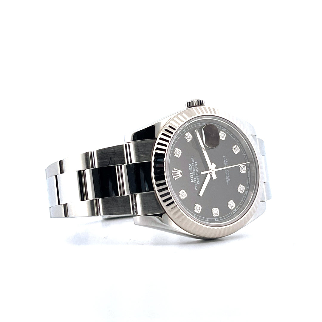 Rolex - Datejust 41 Black Dial / Diamond Indices (2020) - [product_sku]