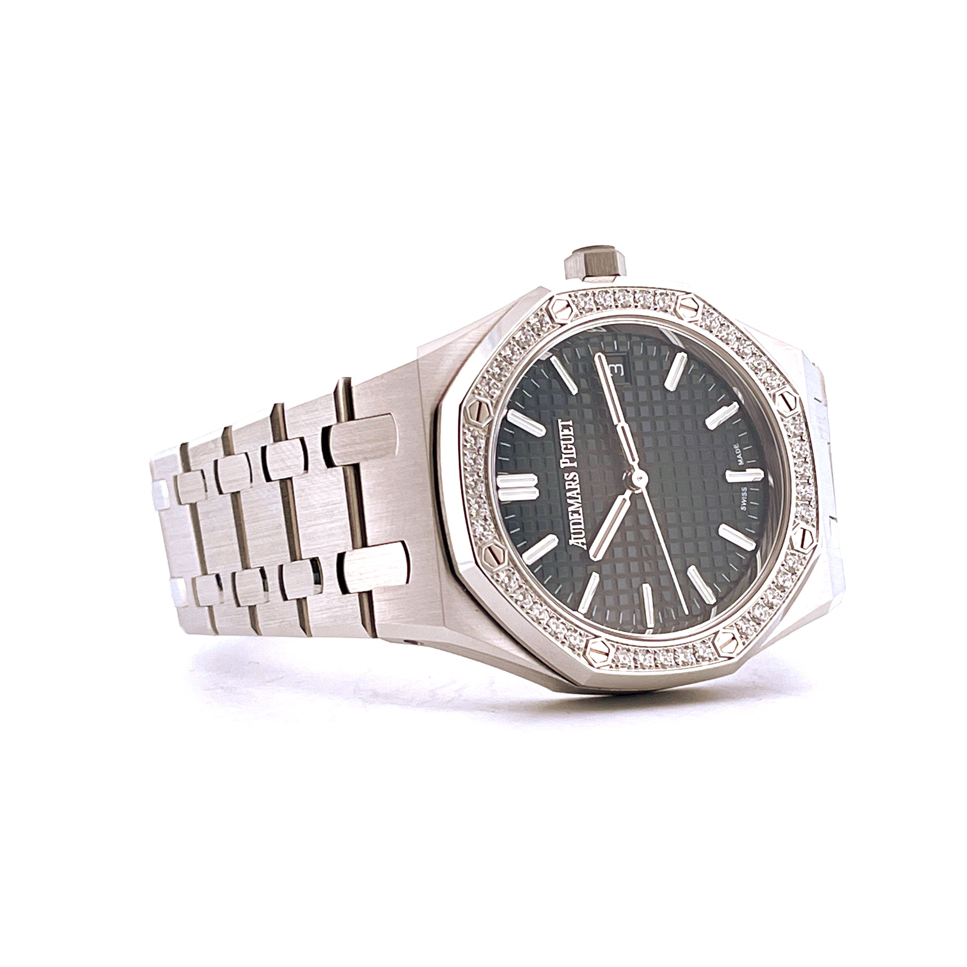Audemars Piguet - Audemars Piguet Royal Oak 34mm Blue & Diamonds - [product_sku]