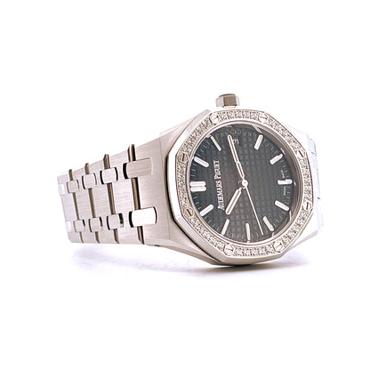 Audemars Piguet - Audemars Piguet Royal Oak 34mm Blue & Diamonds - [product_sku]
